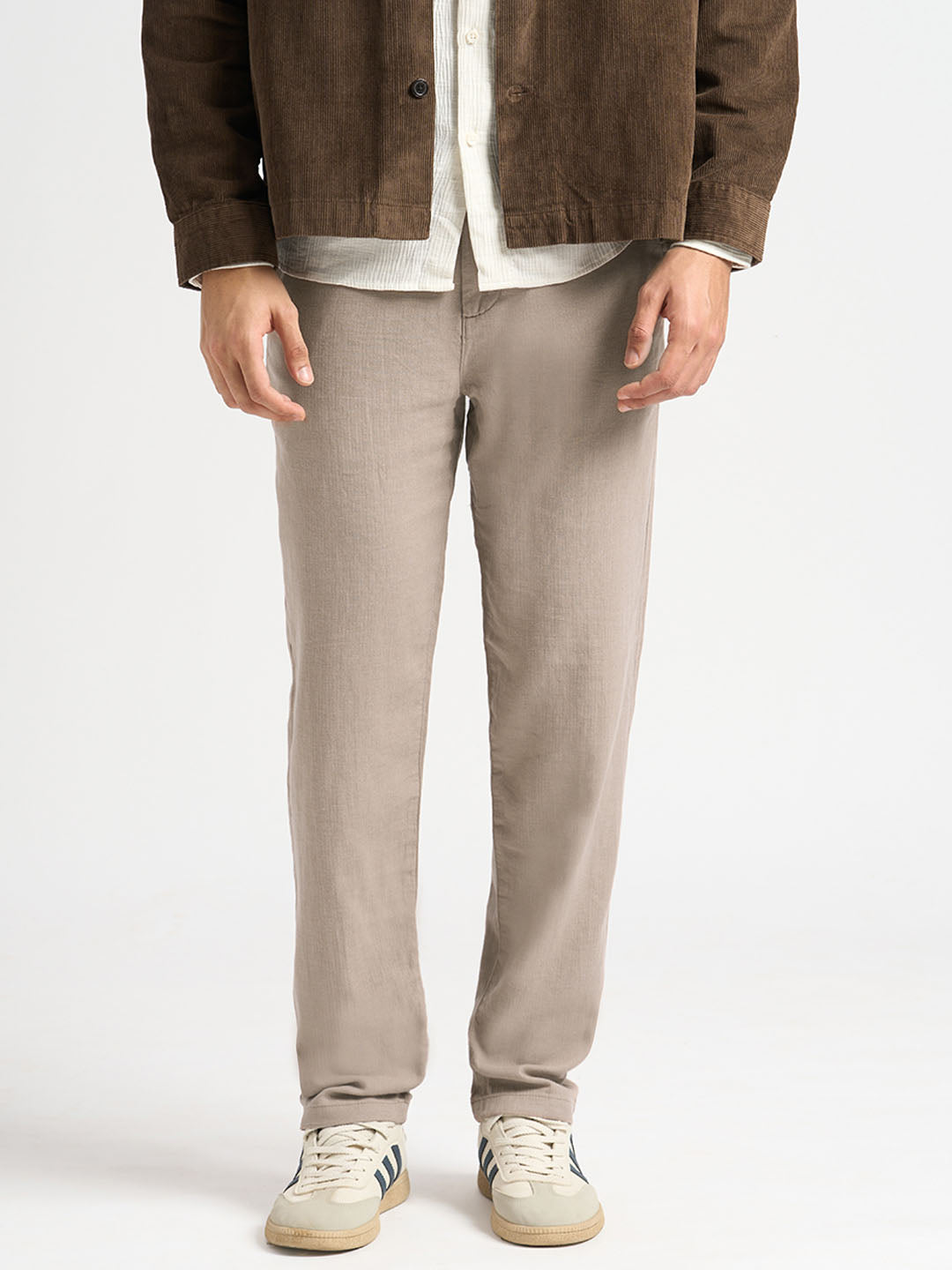 Slim Fit Linen Blend Pants