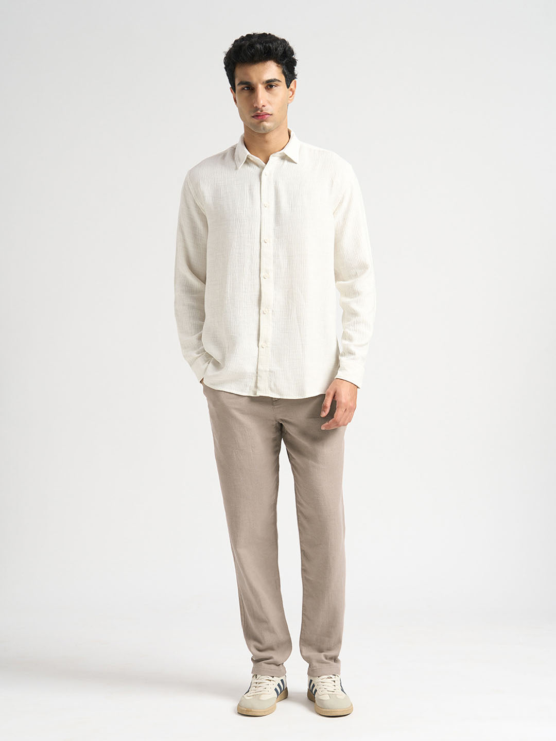 Slim Fit Linen Blend Pants