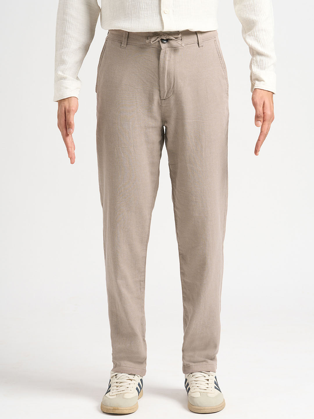 Slim Fit Linen Blend Pants