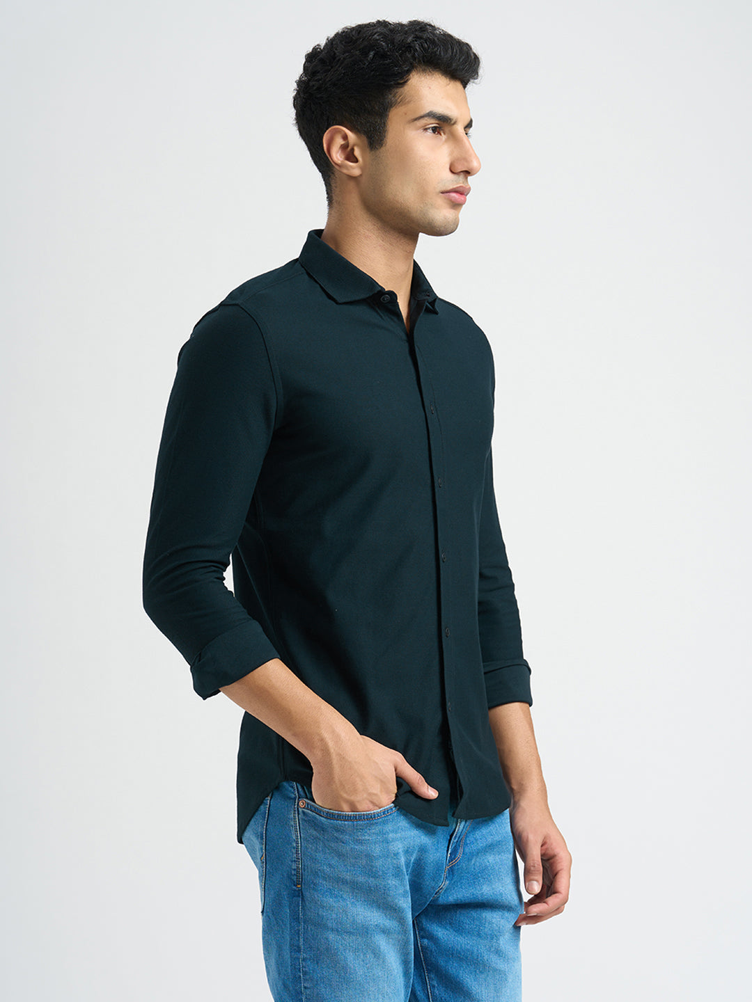 Knitted Full Sleeves Shirt