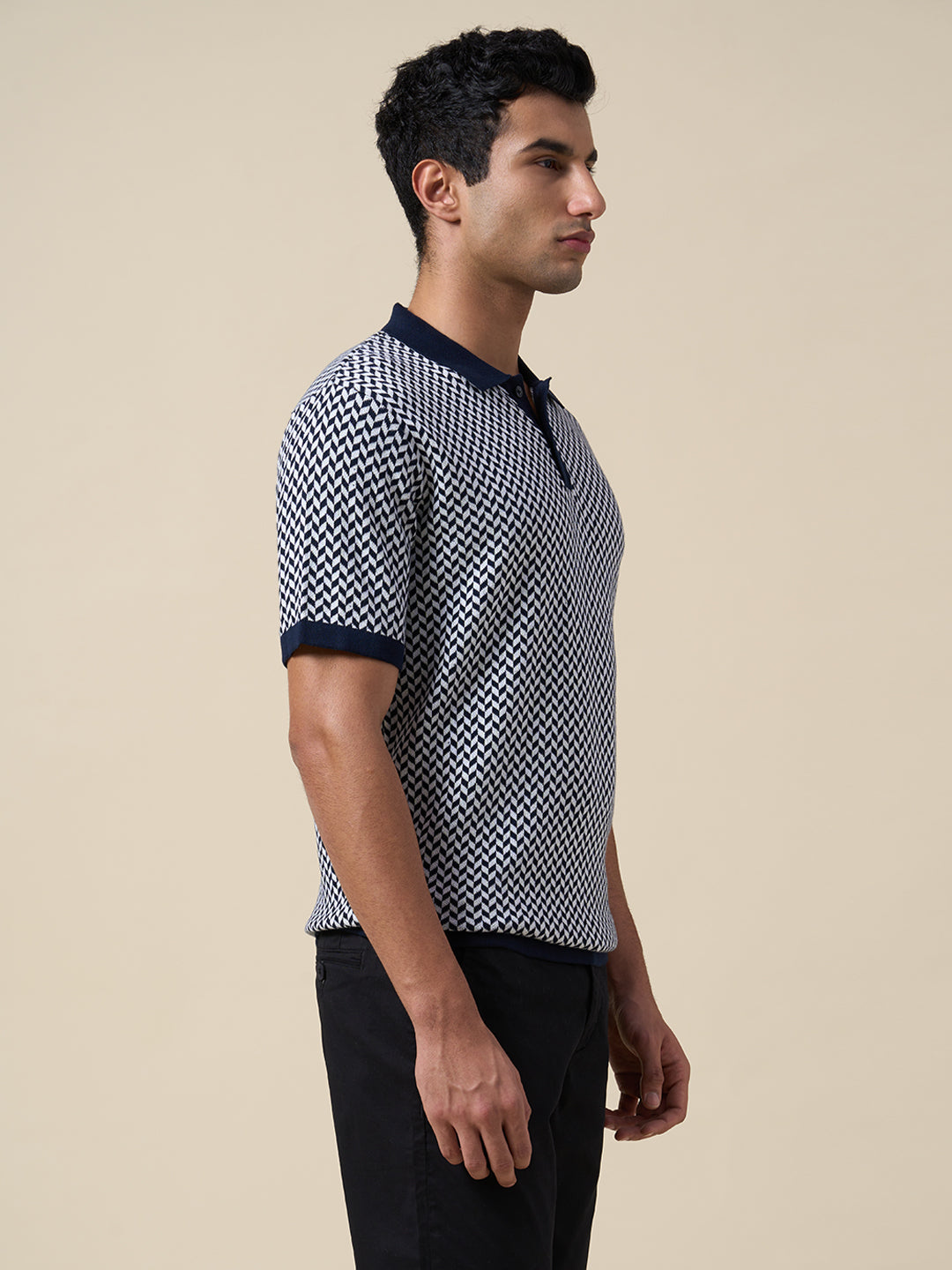 Cotton printed Knit Polo