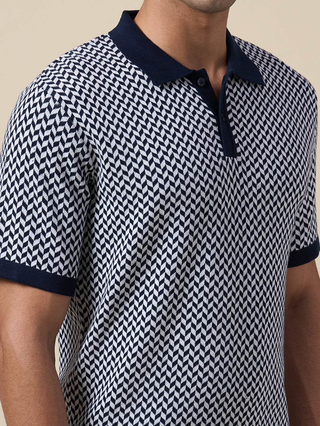 Cotton printed Knit Polo