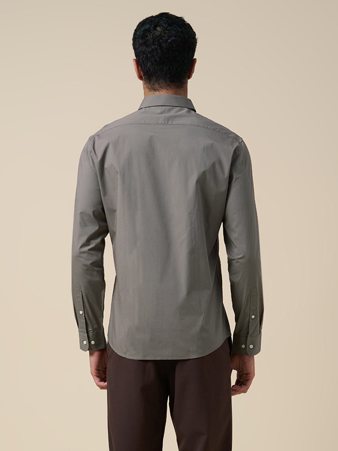 Cotton Regular Fit Shirt - Grey