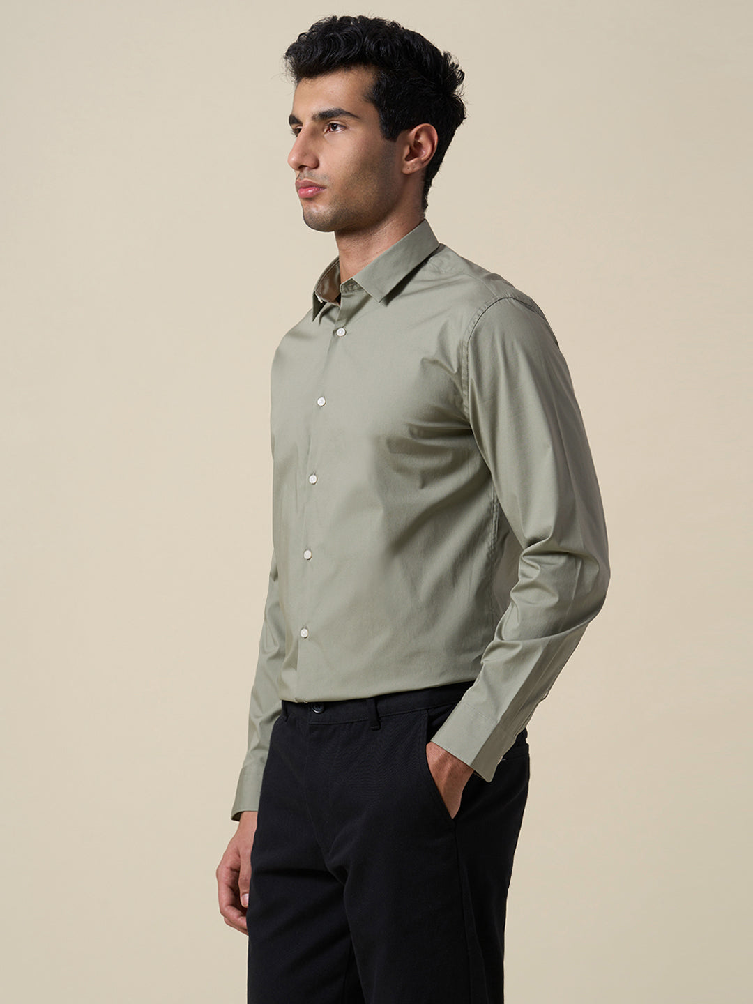 Cotton Regular Fit Shirt - Green
