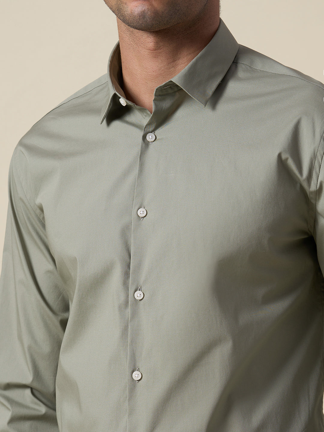 Cotton Regular Fit Shirt - Green