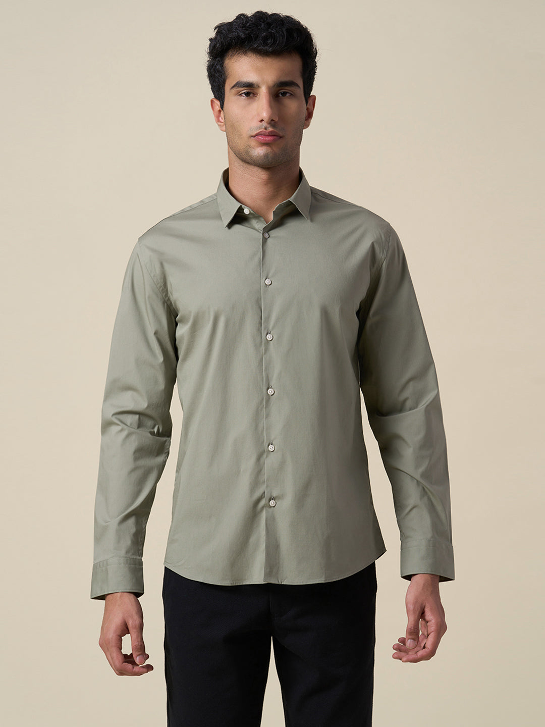 Cotton Regular Fit Shirt - Green