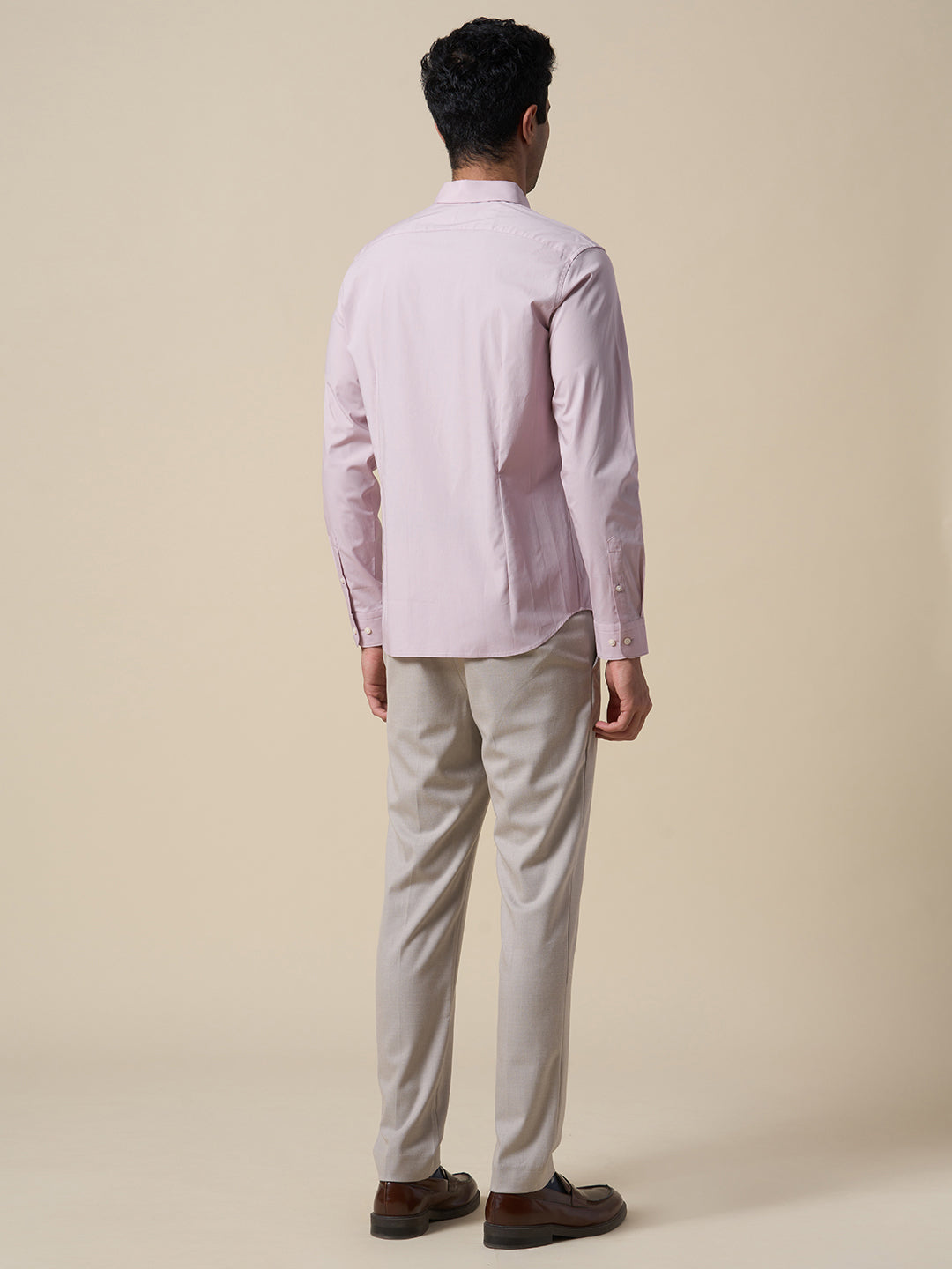 Cotton Slim Fit Shirt - Purple