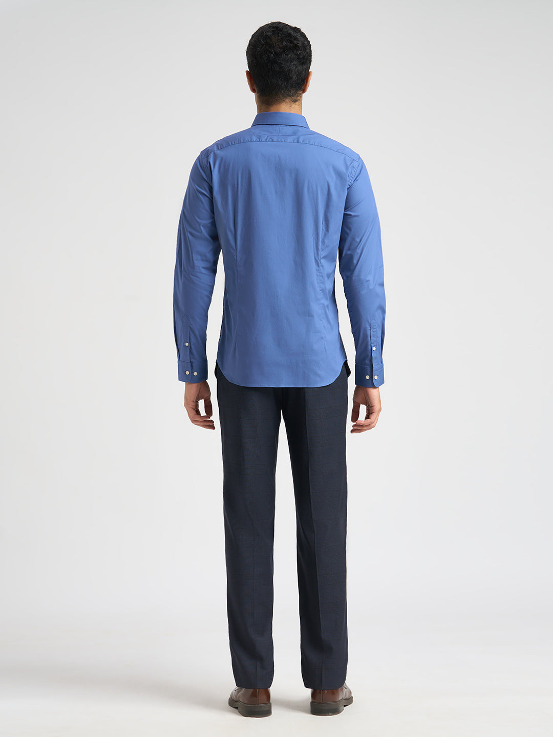 Cotton Slim Fit Shirt - Blue