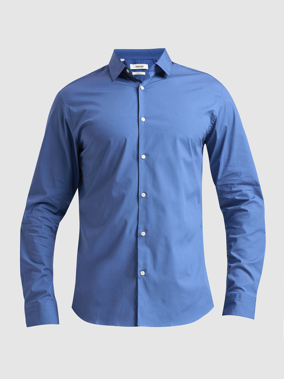 Cotton Slim Fit Shirt - Blue