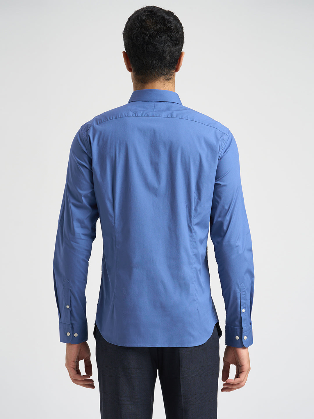 Cotton Slim Fit Shirt - Blue