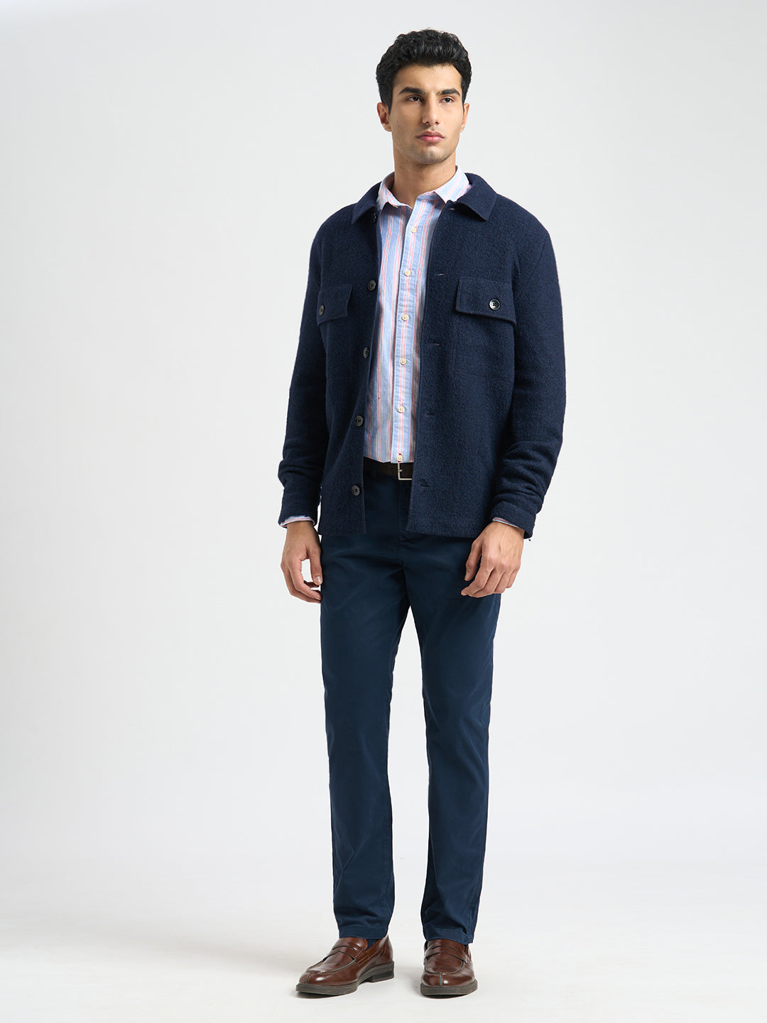 Slim Fit Chino Pants - Dark Blue