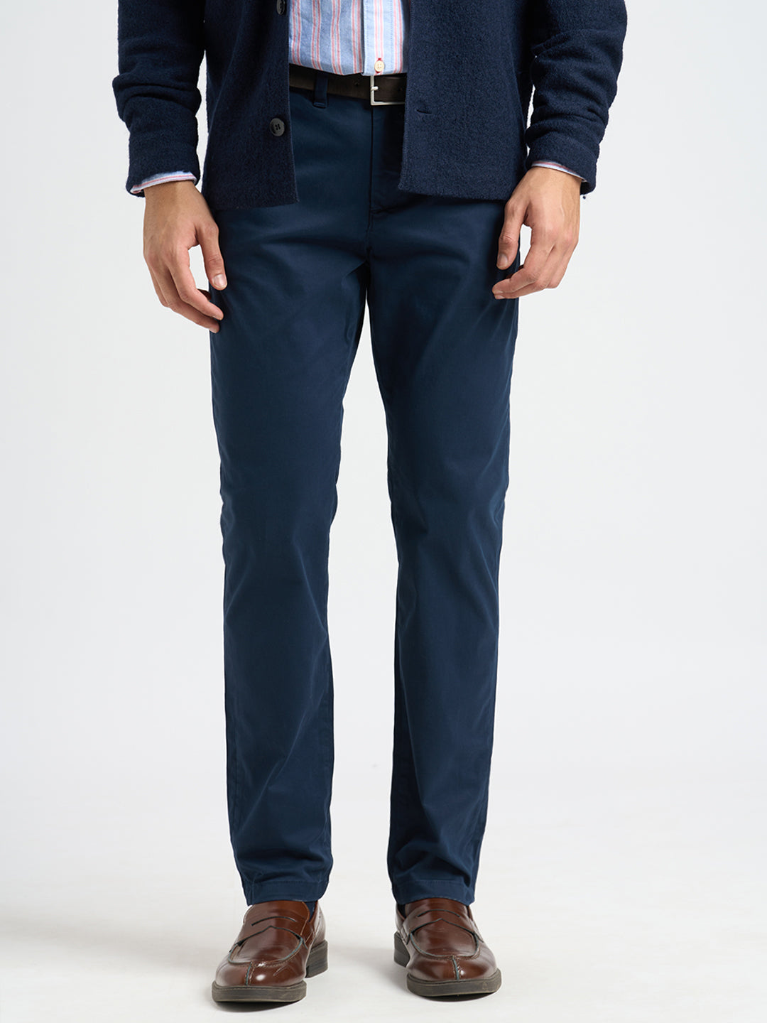 Slim Fit Chino Pants - Dark Blue