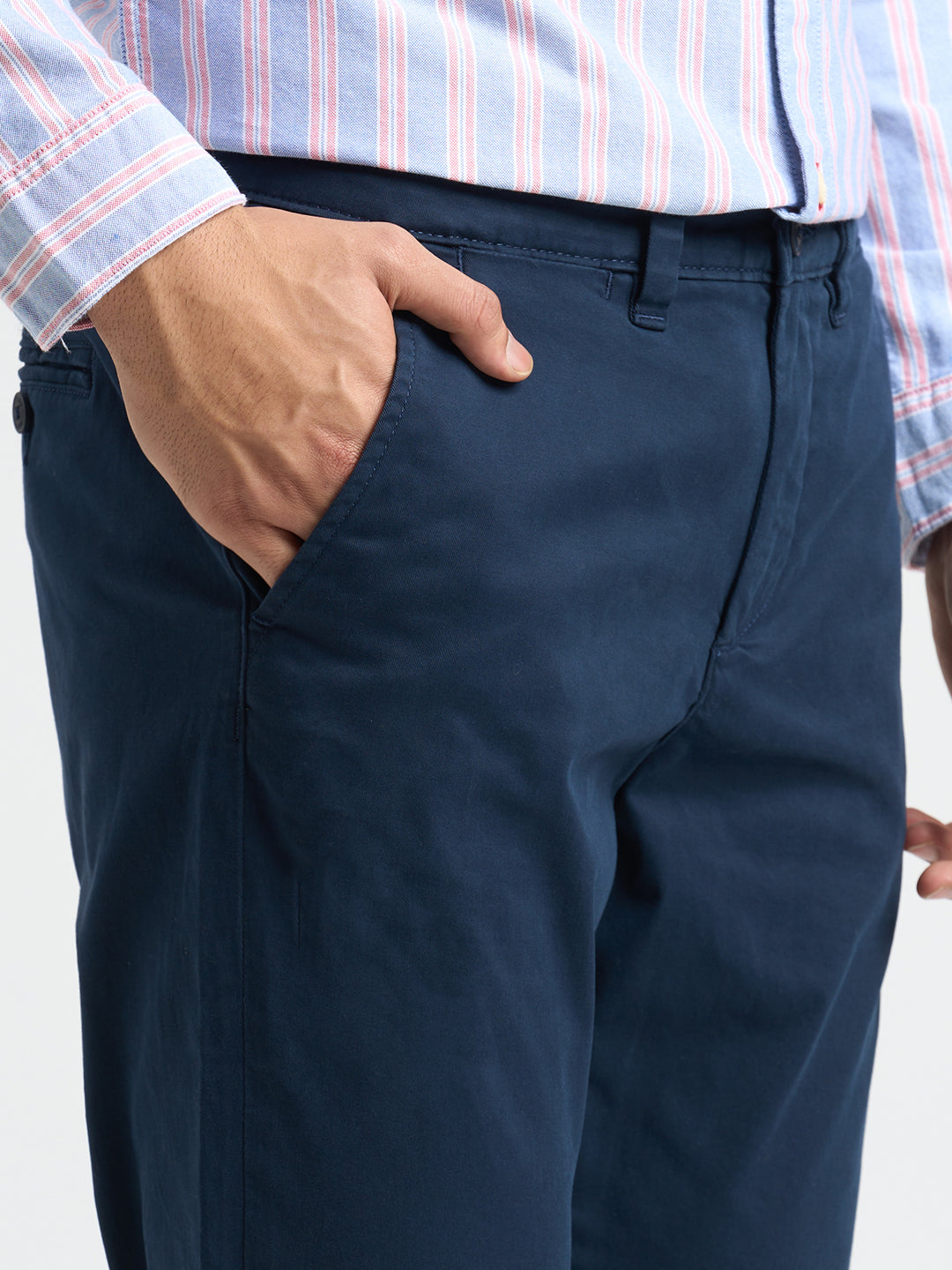 Slim Fit Chino Pants - Dark Blue