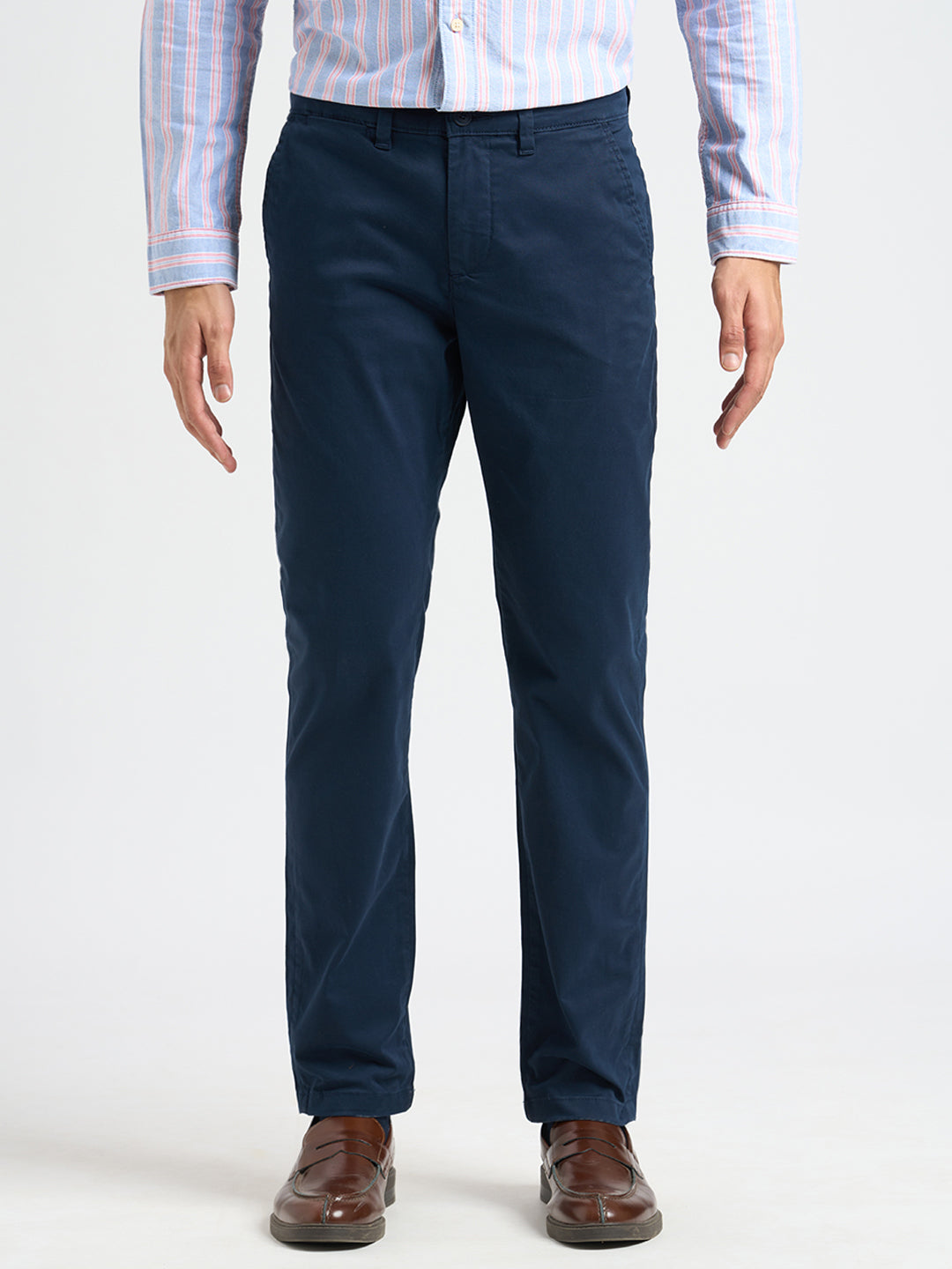 Slim Fit Chino Pants - Dark Blue