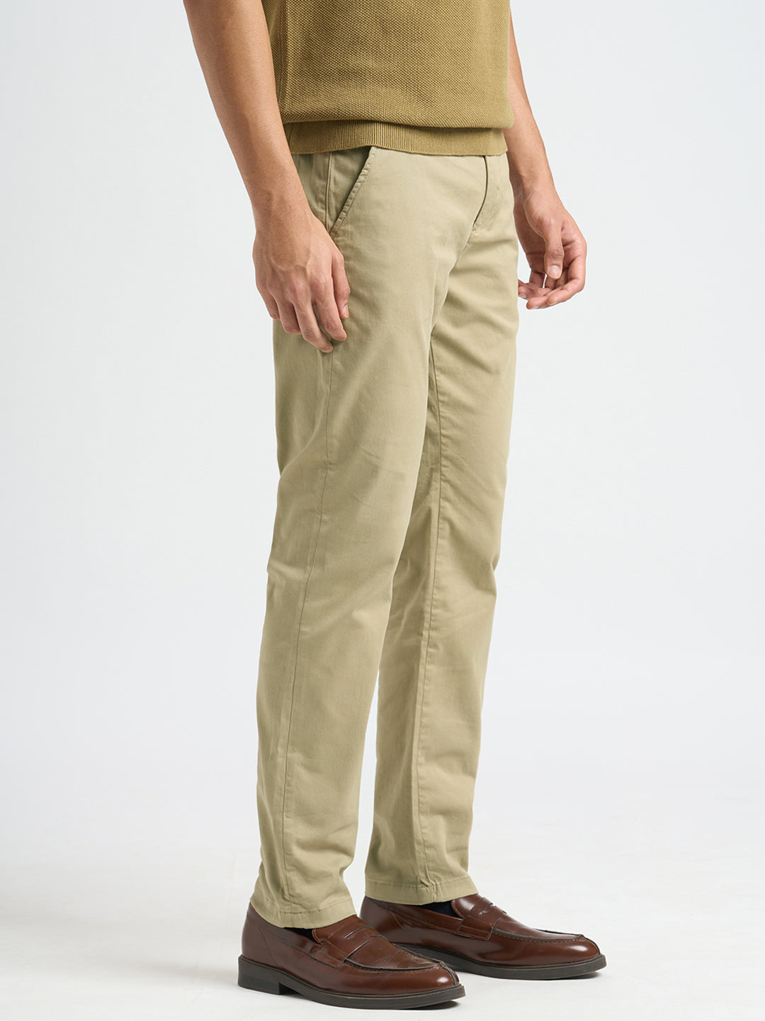 Slim Fit Chino Pants - Beige