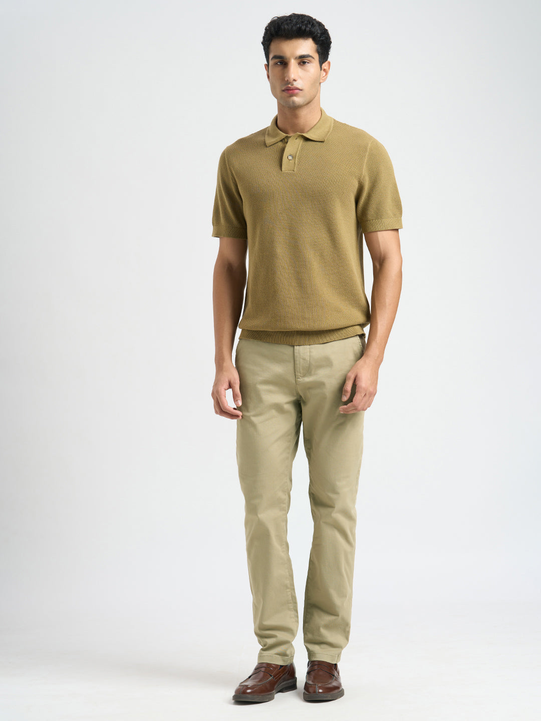 Slim Fit Chino Pants - Beige