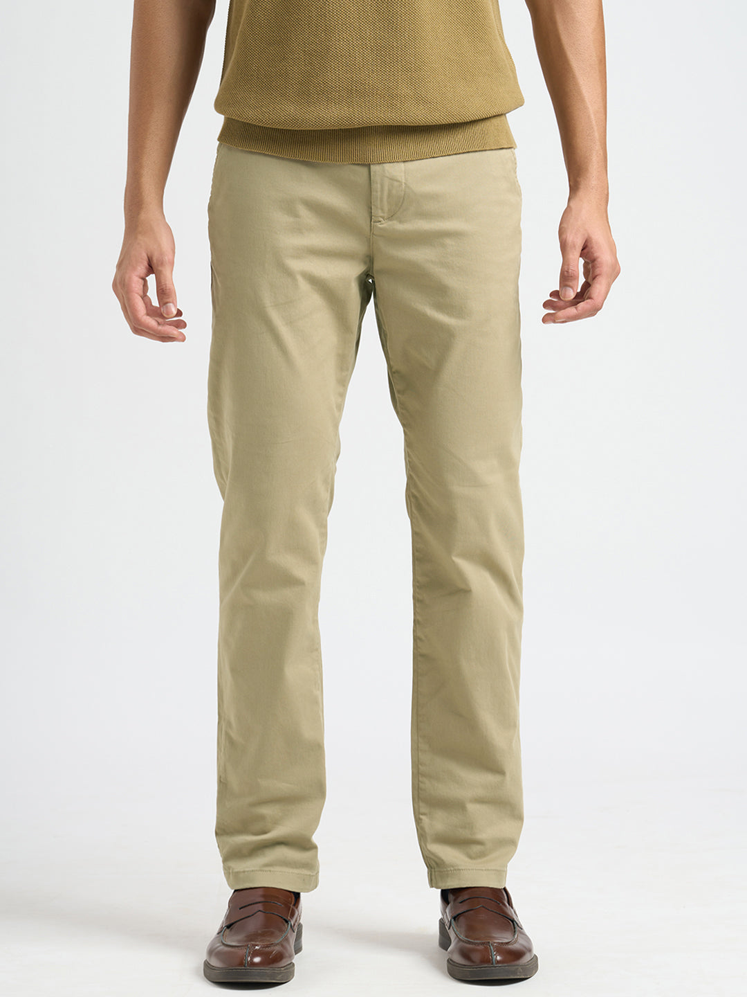 Slim Fit Chino Pants - Beige