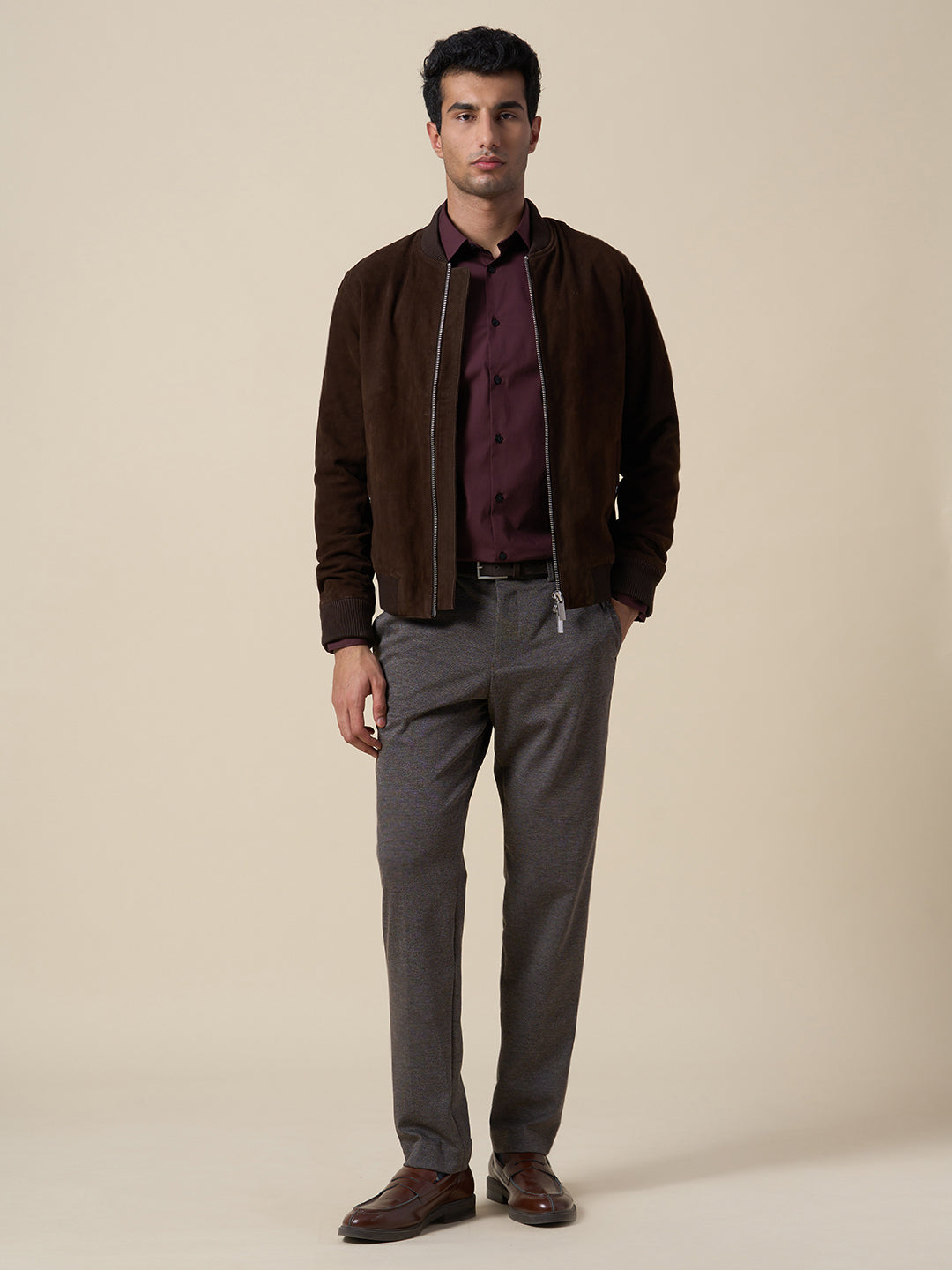 Cotton Regular Fit Shirt - Maroon