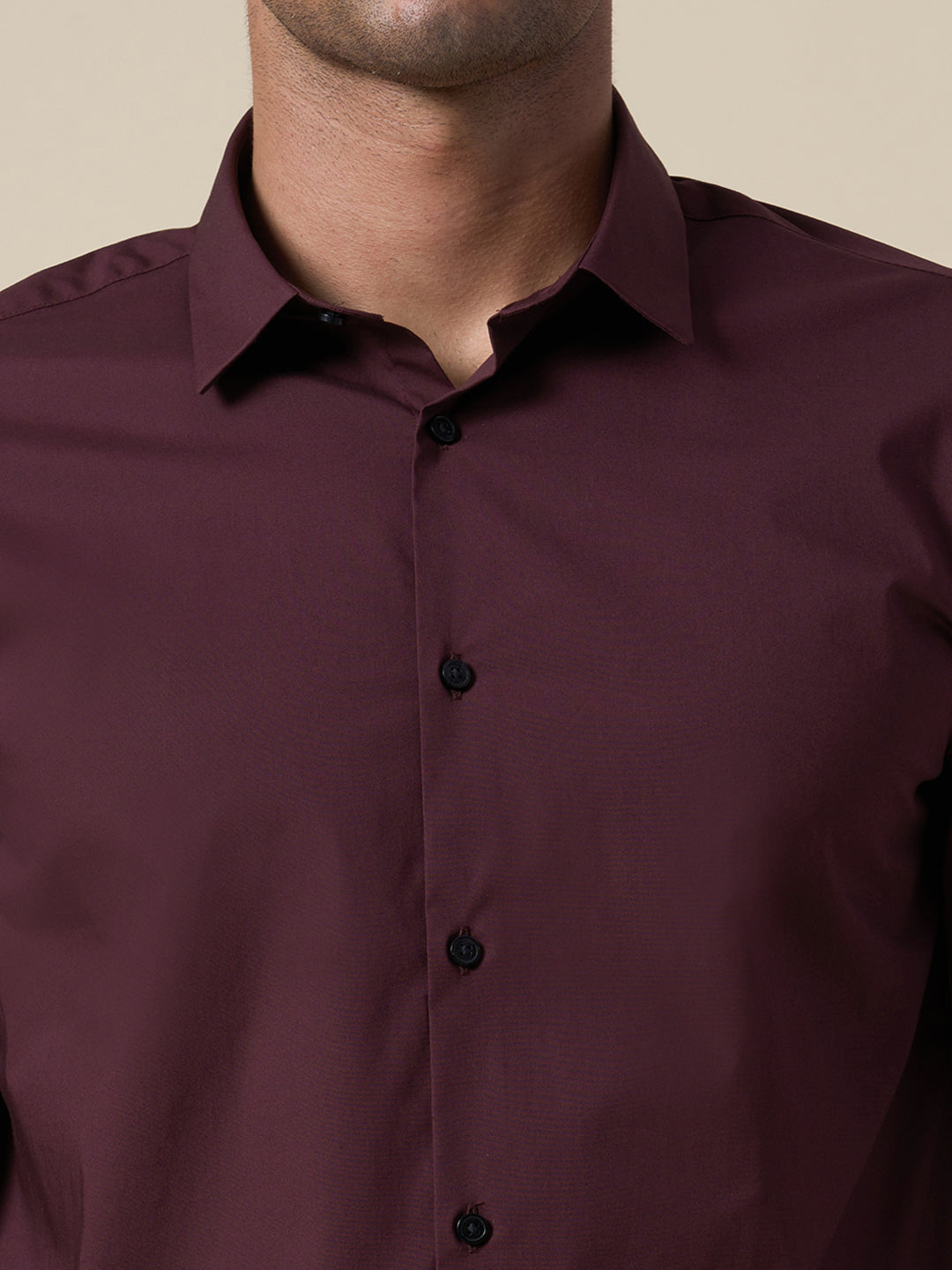 Cotton Regular Fit Shirt - Maroon