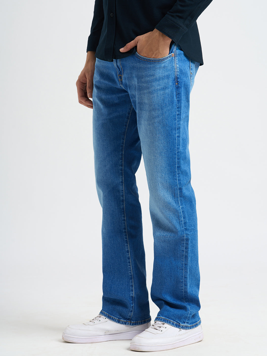 Blue Bootcut Jeans