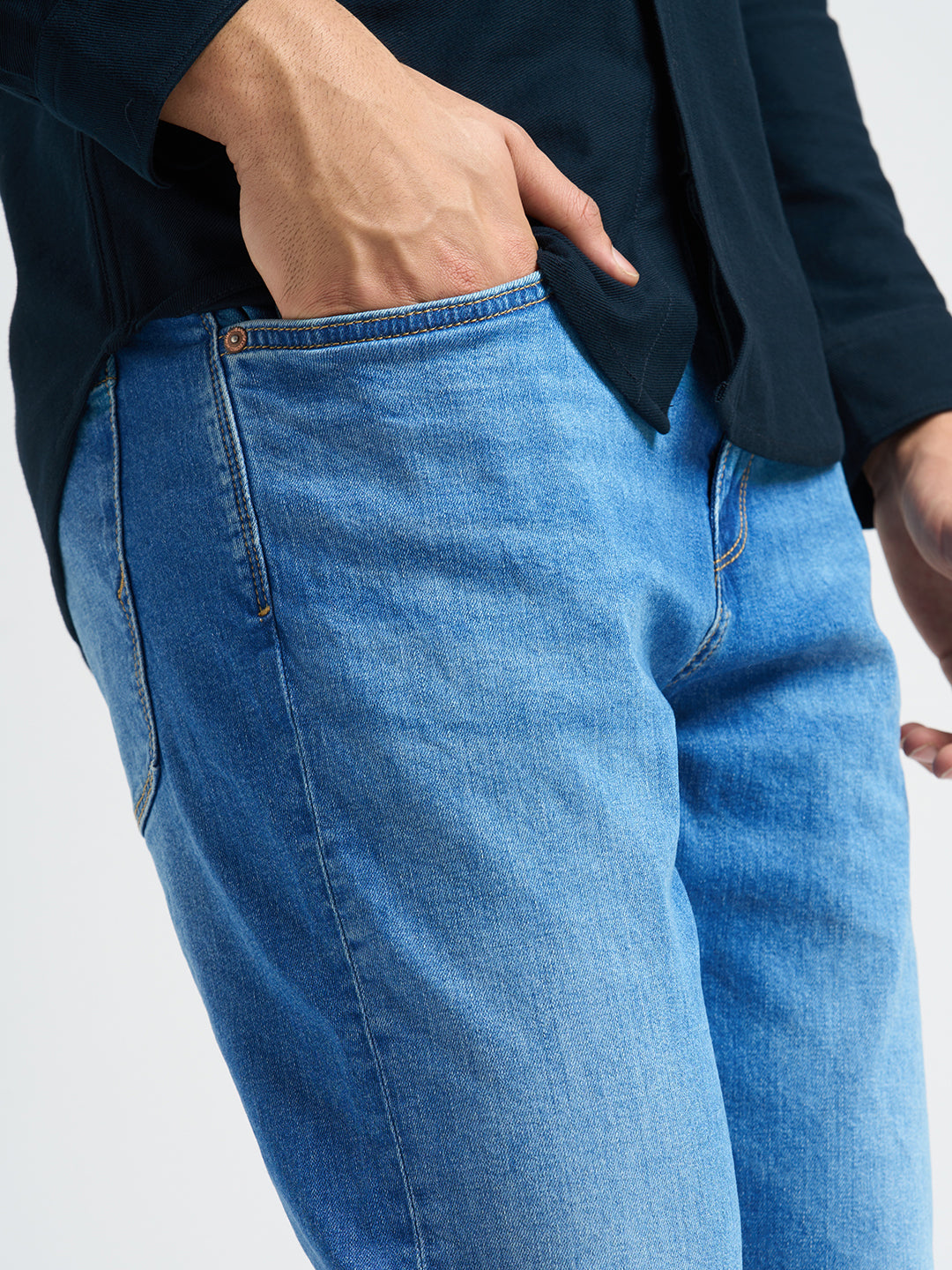 Blue Bootcut Jeans