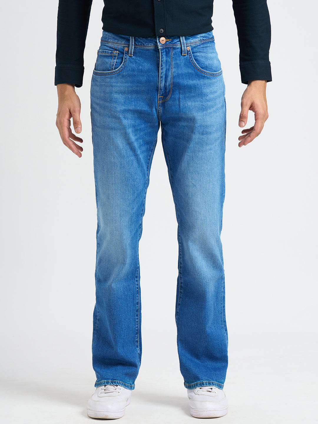Blue Bootcut Jeans