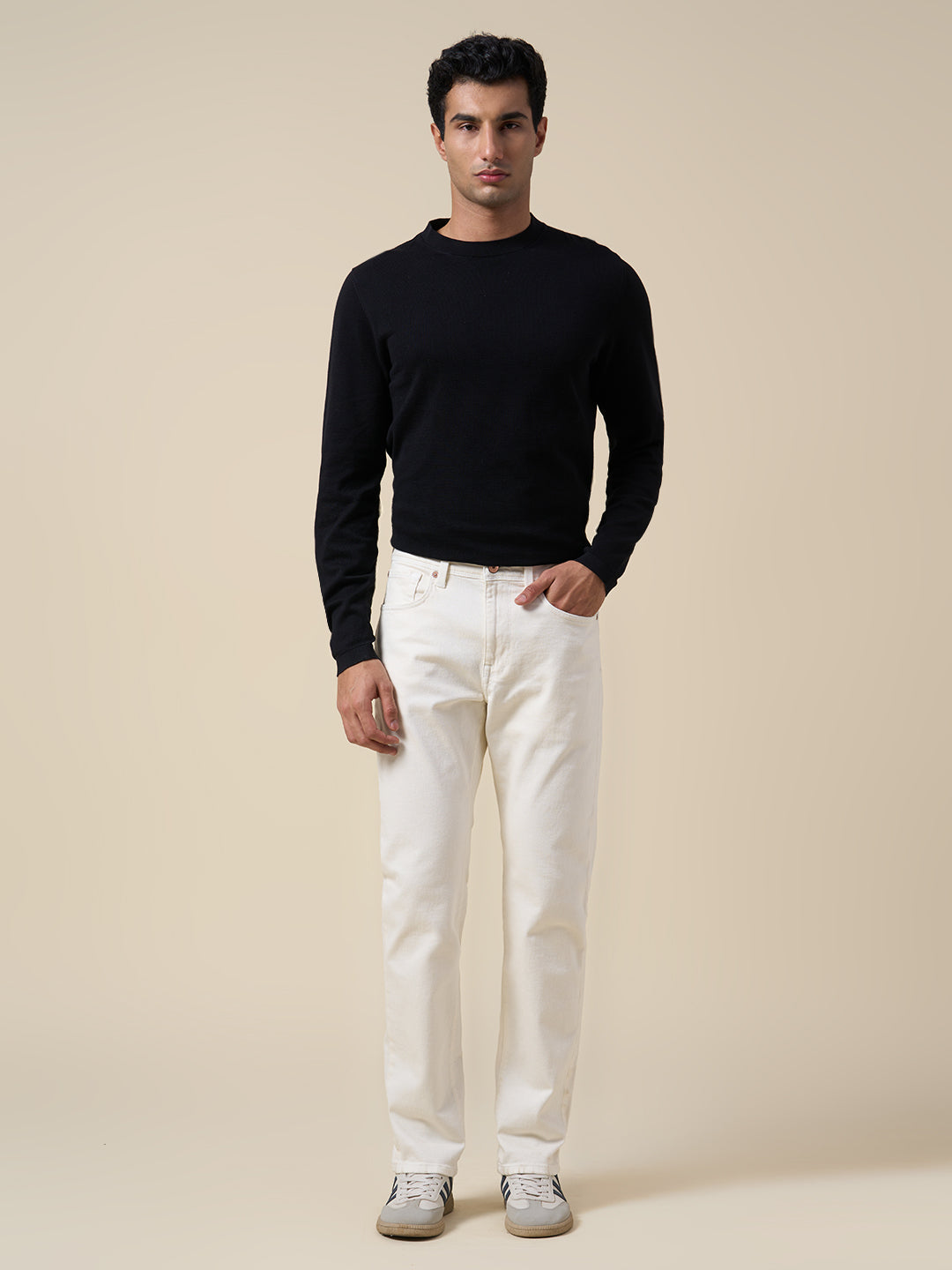 Ecru Scott Straight Fit Jeans