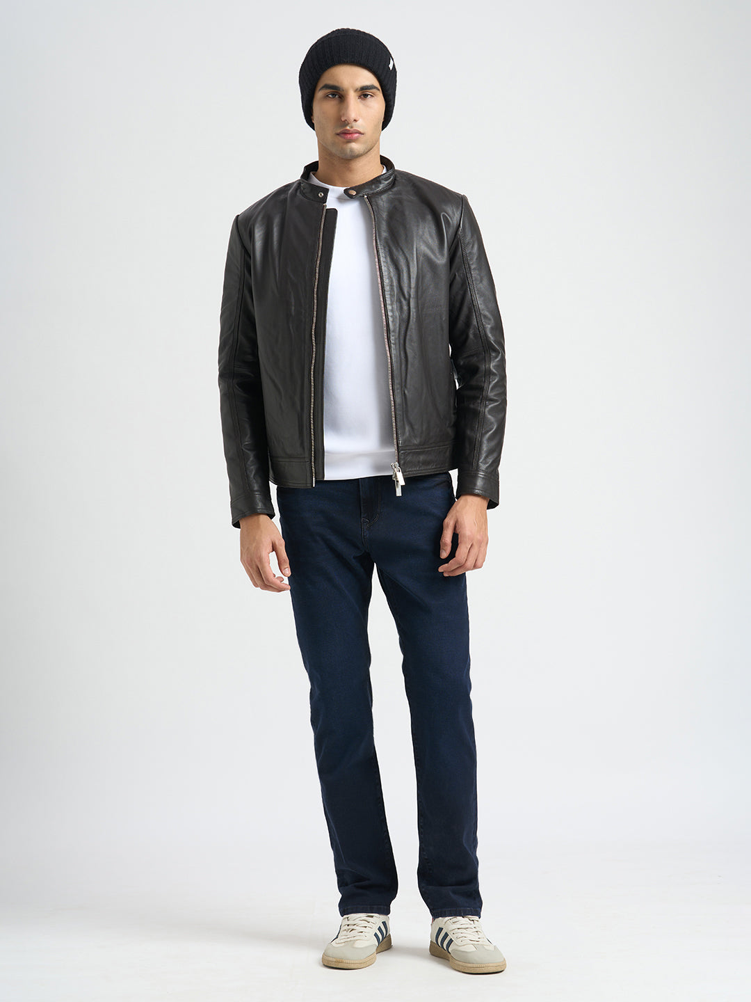 Dark Blue Mid Rise Straight Fit Jeans