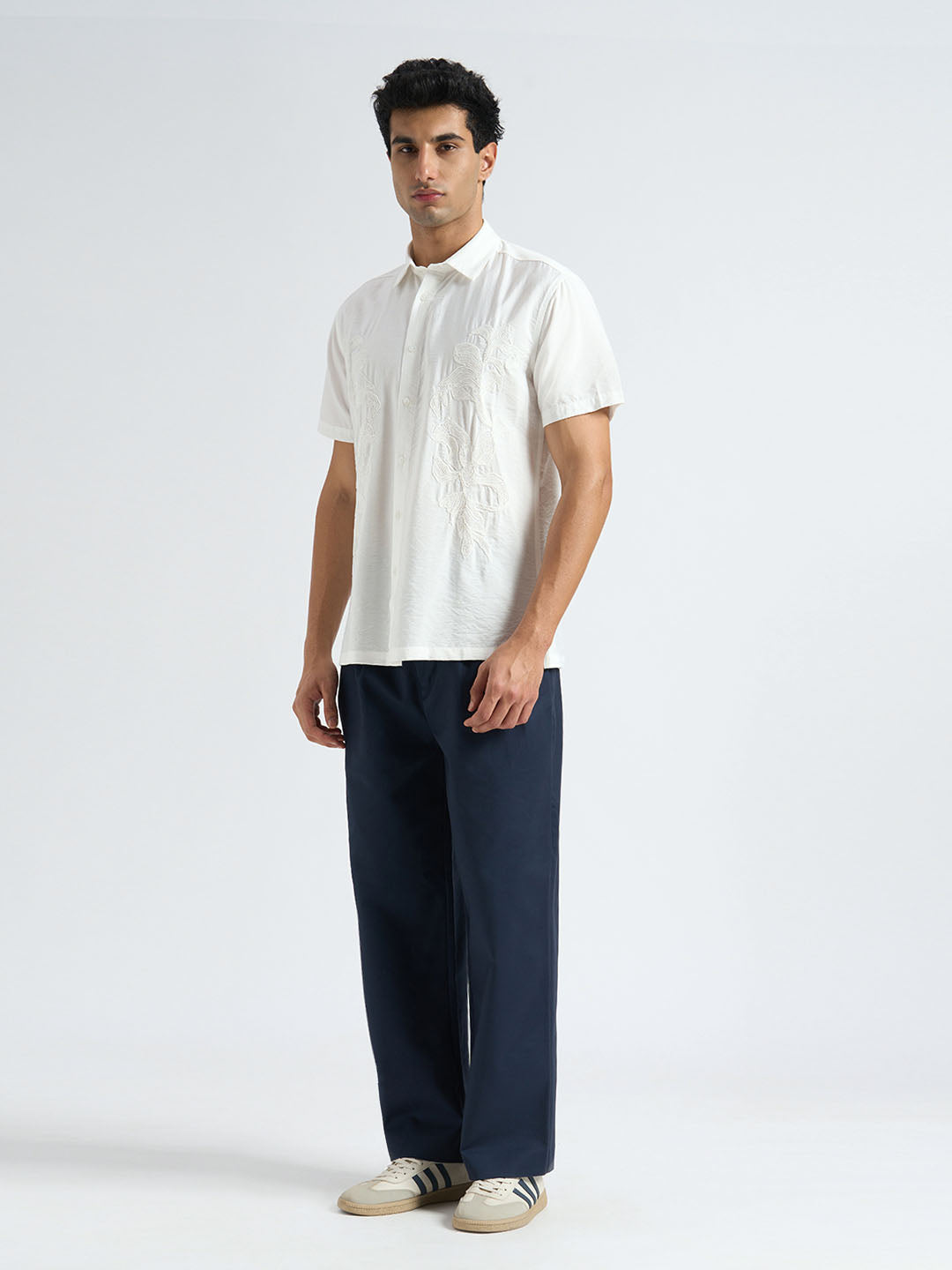 Viscose Blend Embroidered Shirt