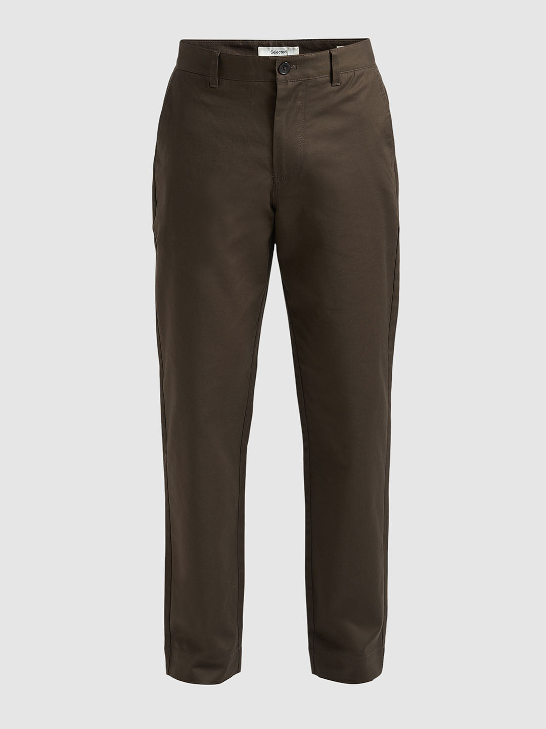 Dark Brown Straight Fit Chinos
