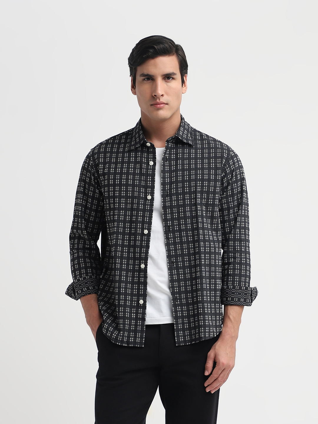 Organic Cotton Dobby Check Shirt