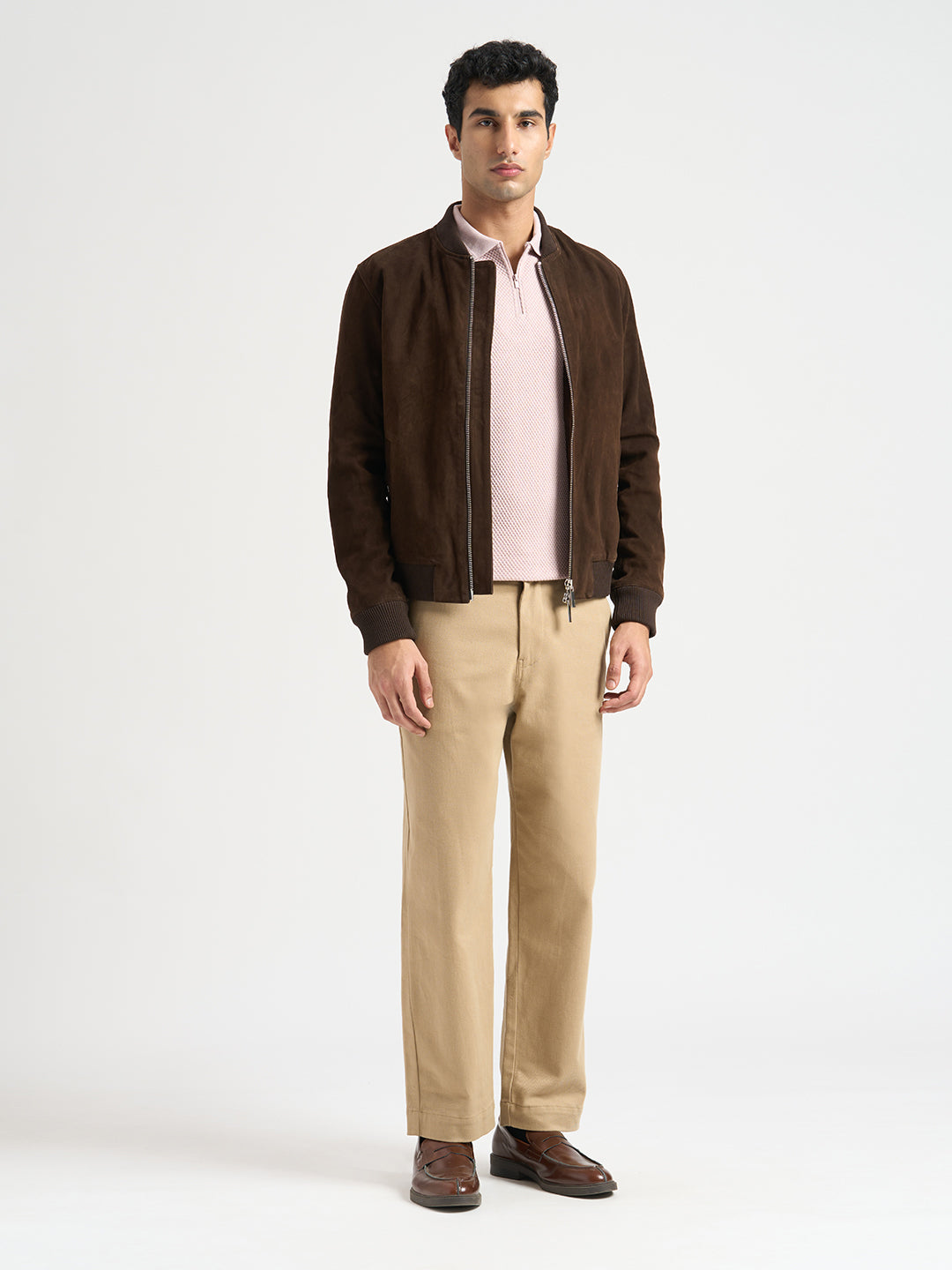 Cotton Zip Knit Polo