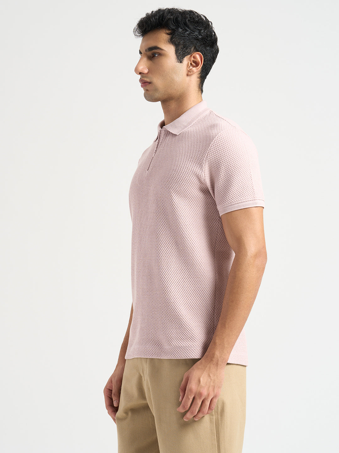 Cotton Zip Knit Polo