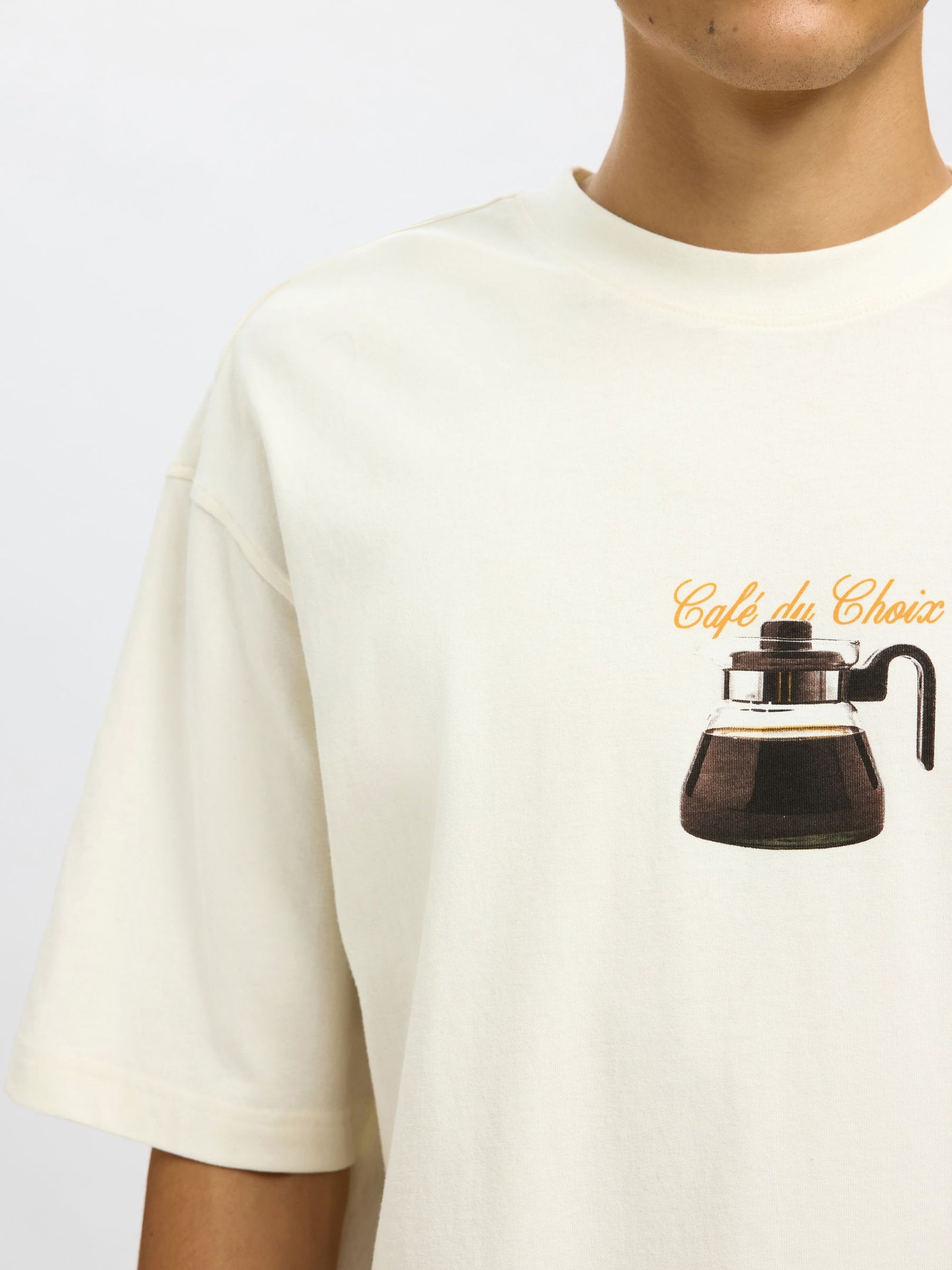 Relaxed Fit Organic Cotton T-shirt - Cream