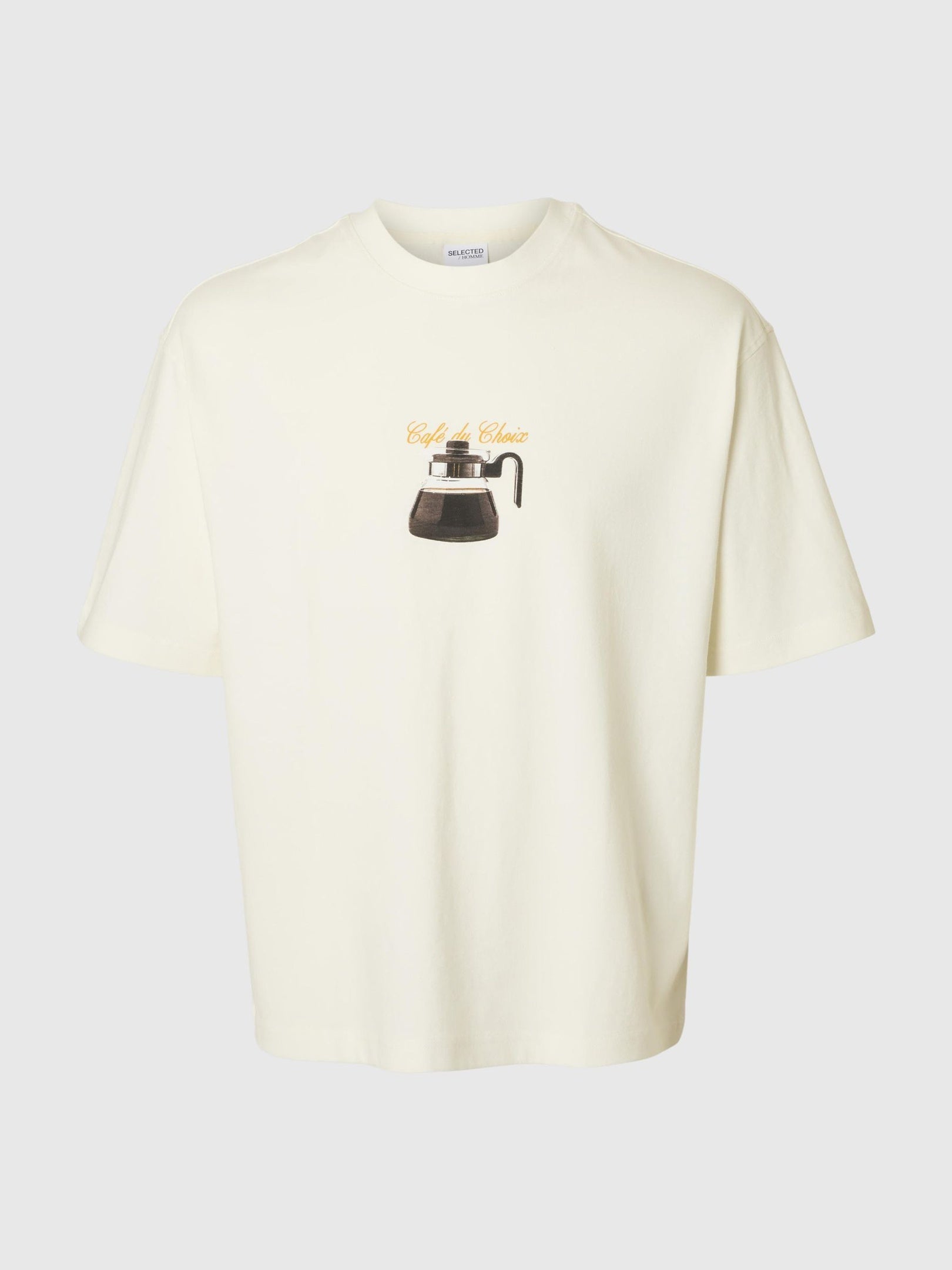 Relaxed Fit Organic Cotton T-shirt - Cream