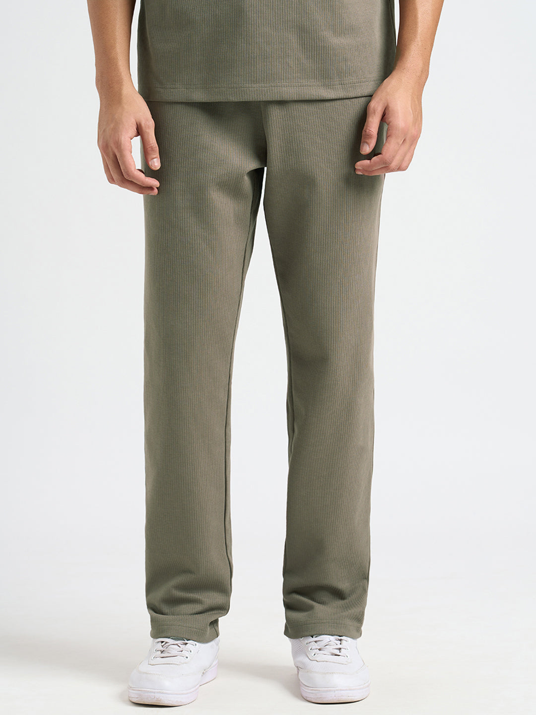 Structured Cotton Sweatpants - Brown
