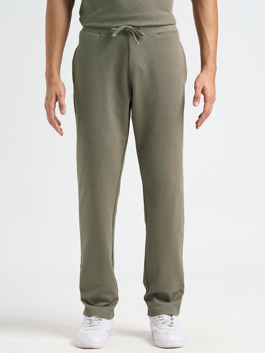 Structured Cotton Sweatpants - Brown