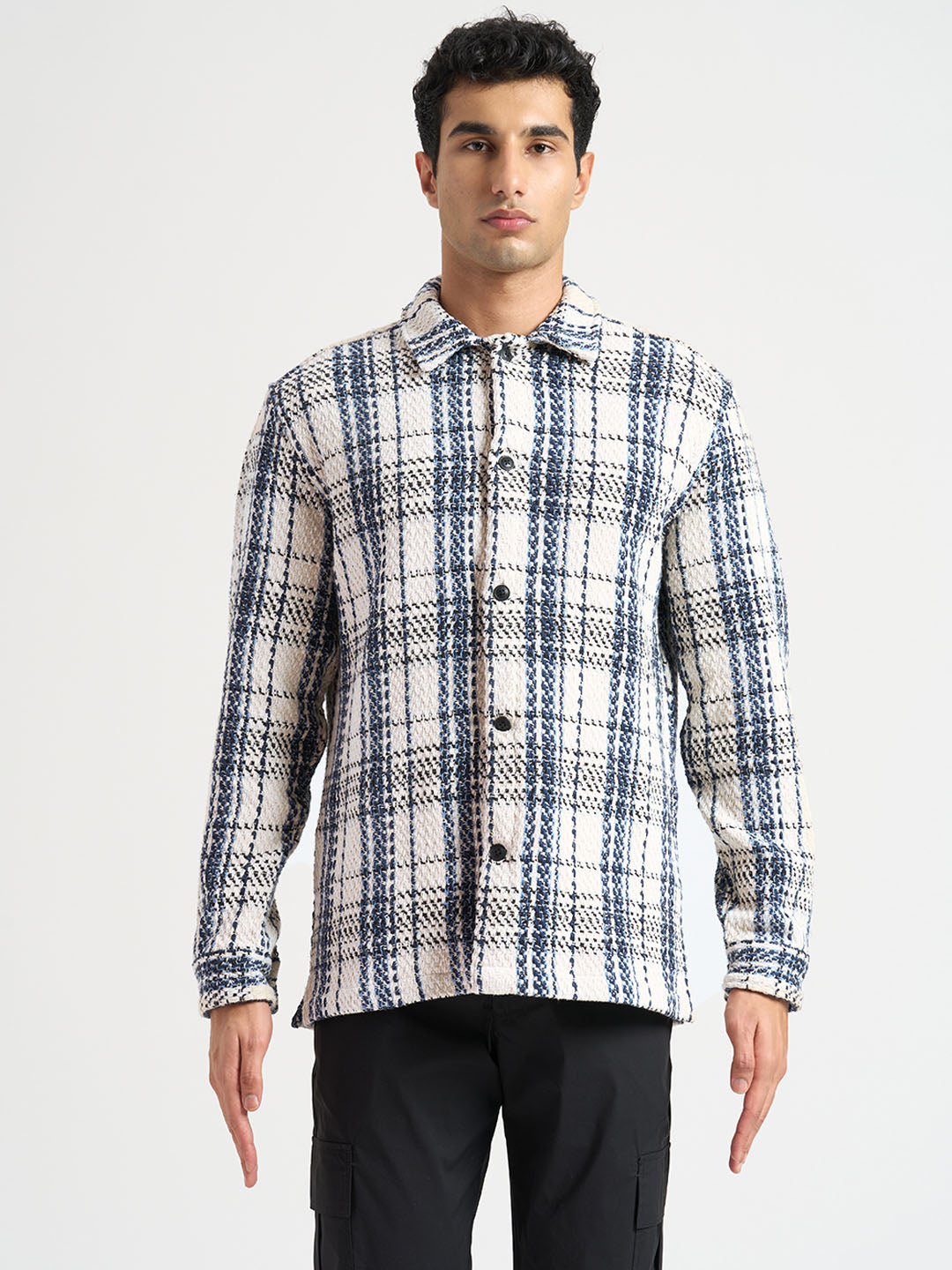 White Check Overshirt