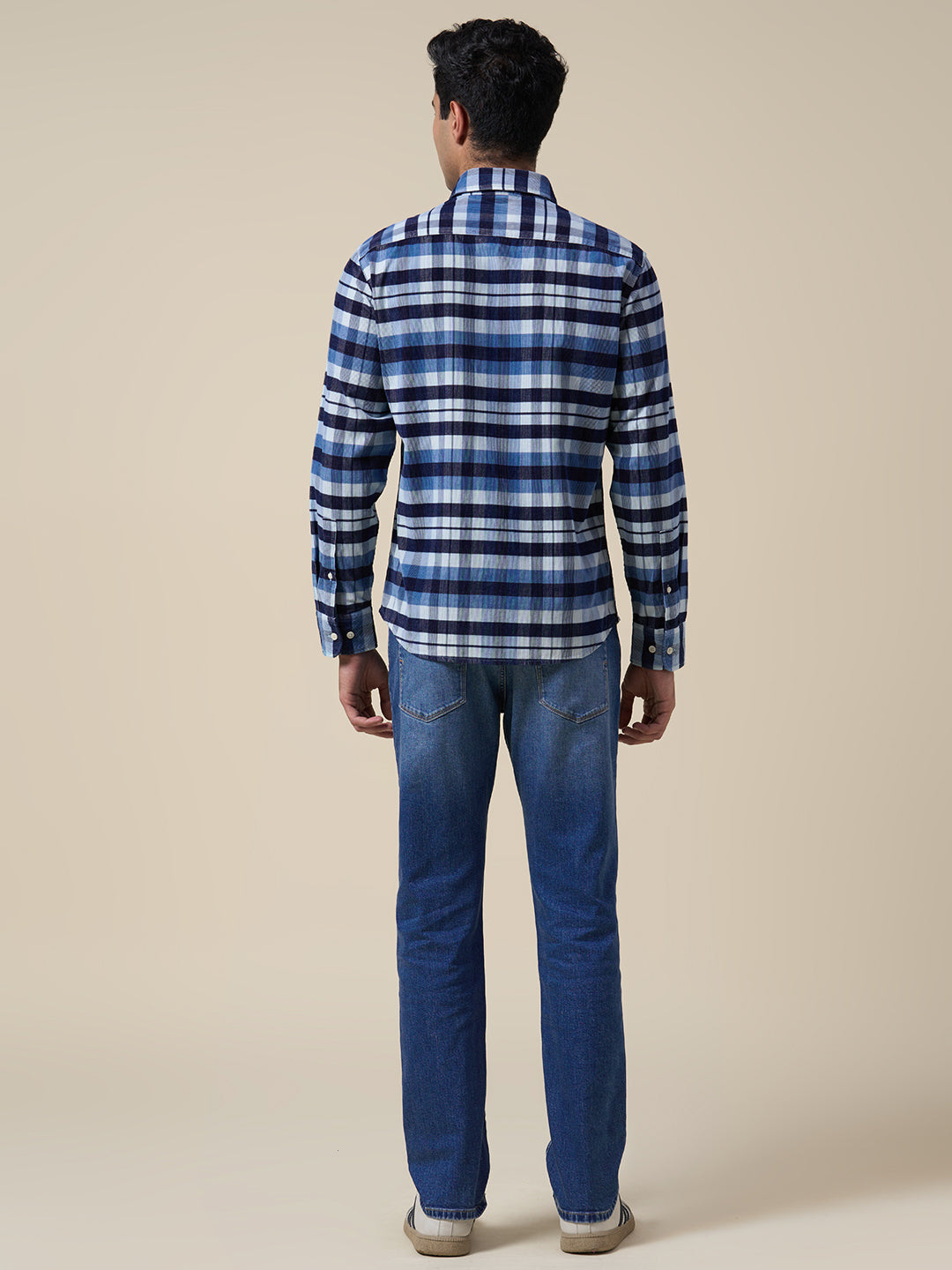 Check Spread Collar Shirt