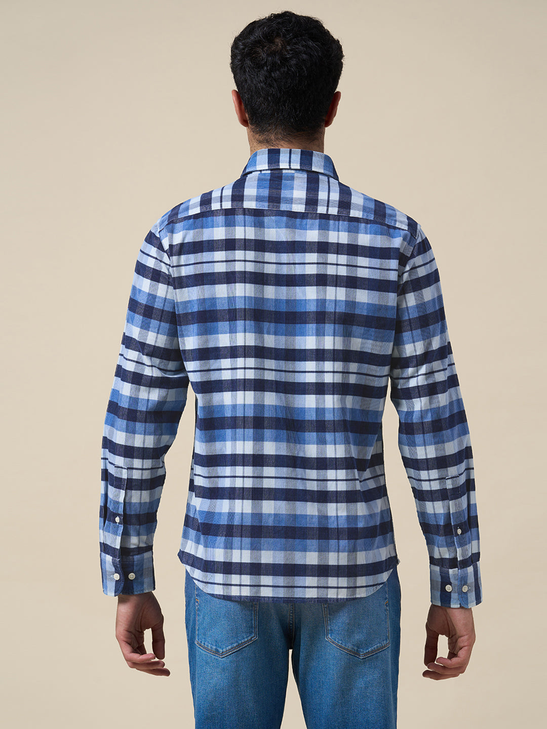 Check Spread Collar Shirt