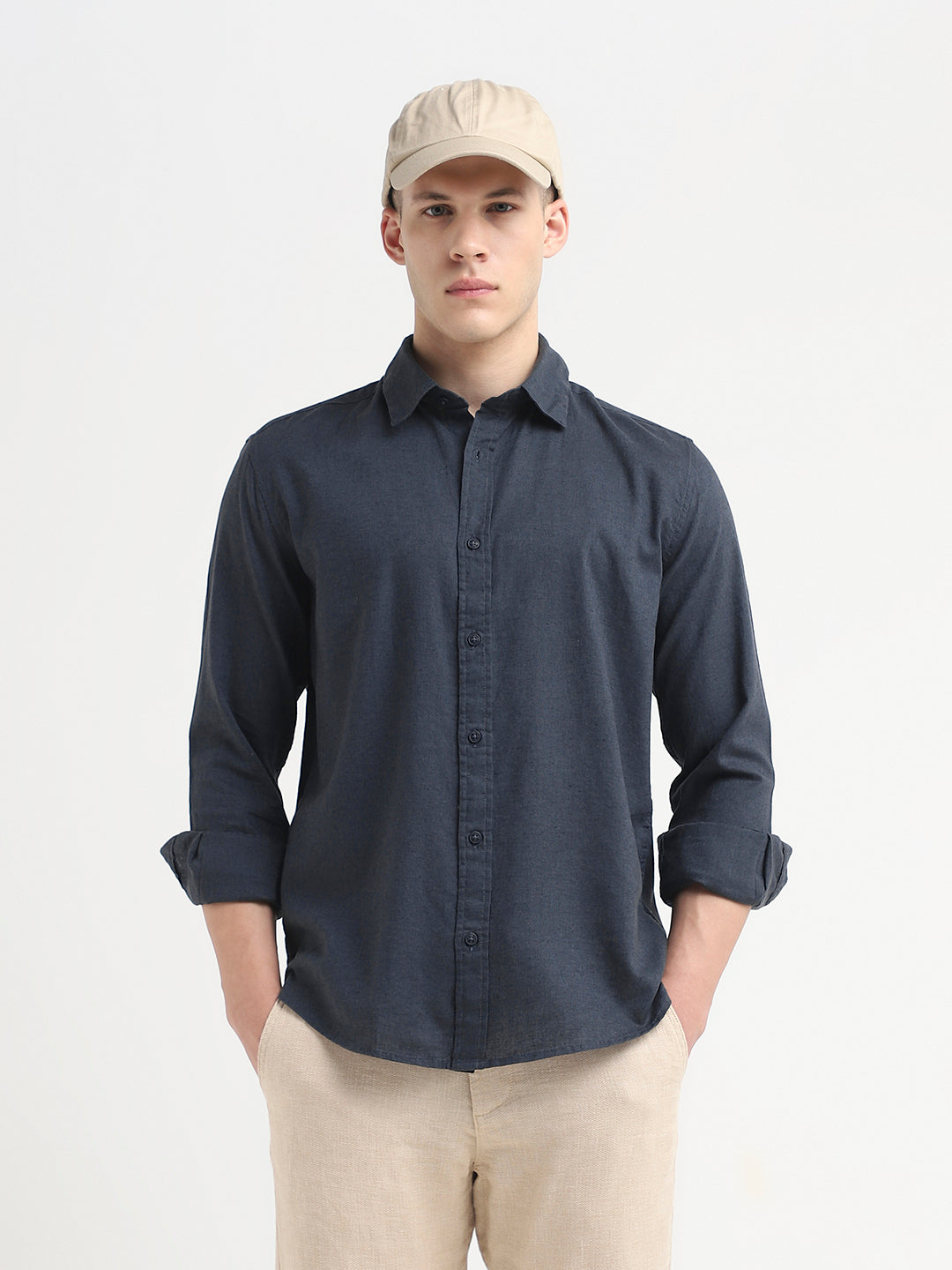 Linen Blend Regular Fit Shirt