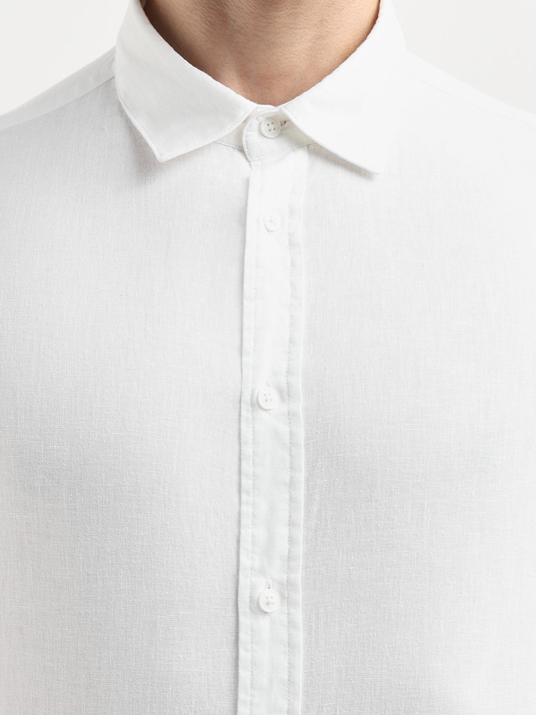 Off-White Linen Blend Shirt