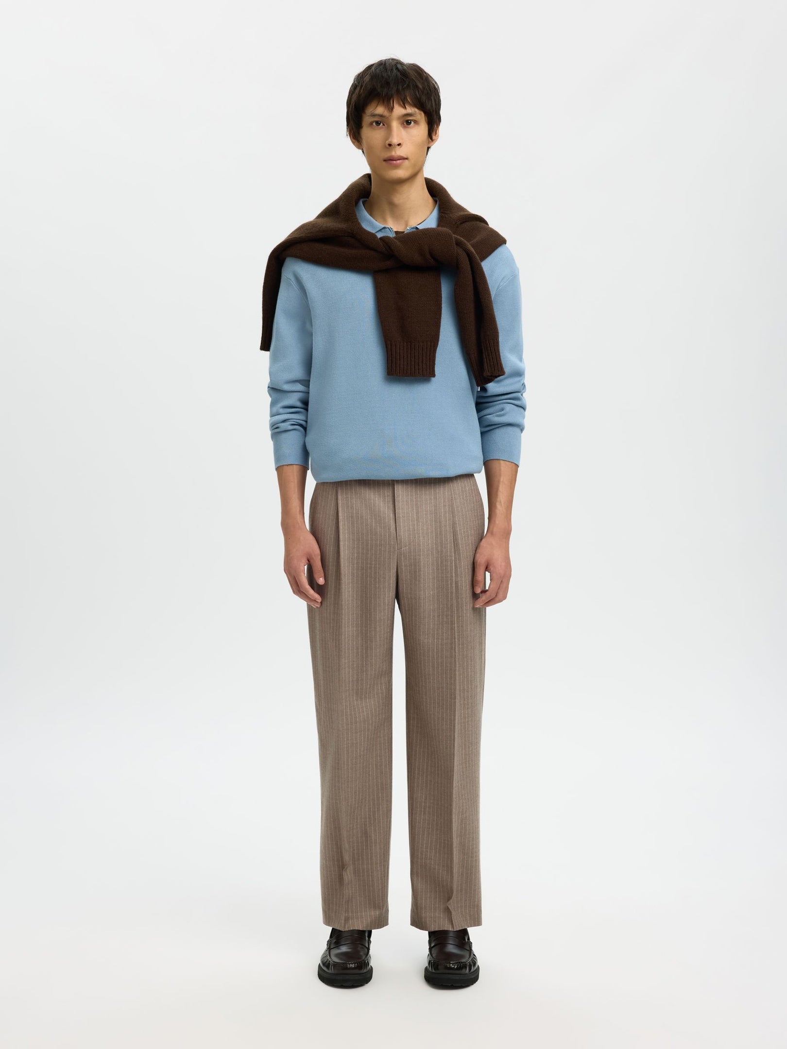 Loose Fit Otto Striped Pleat Pant