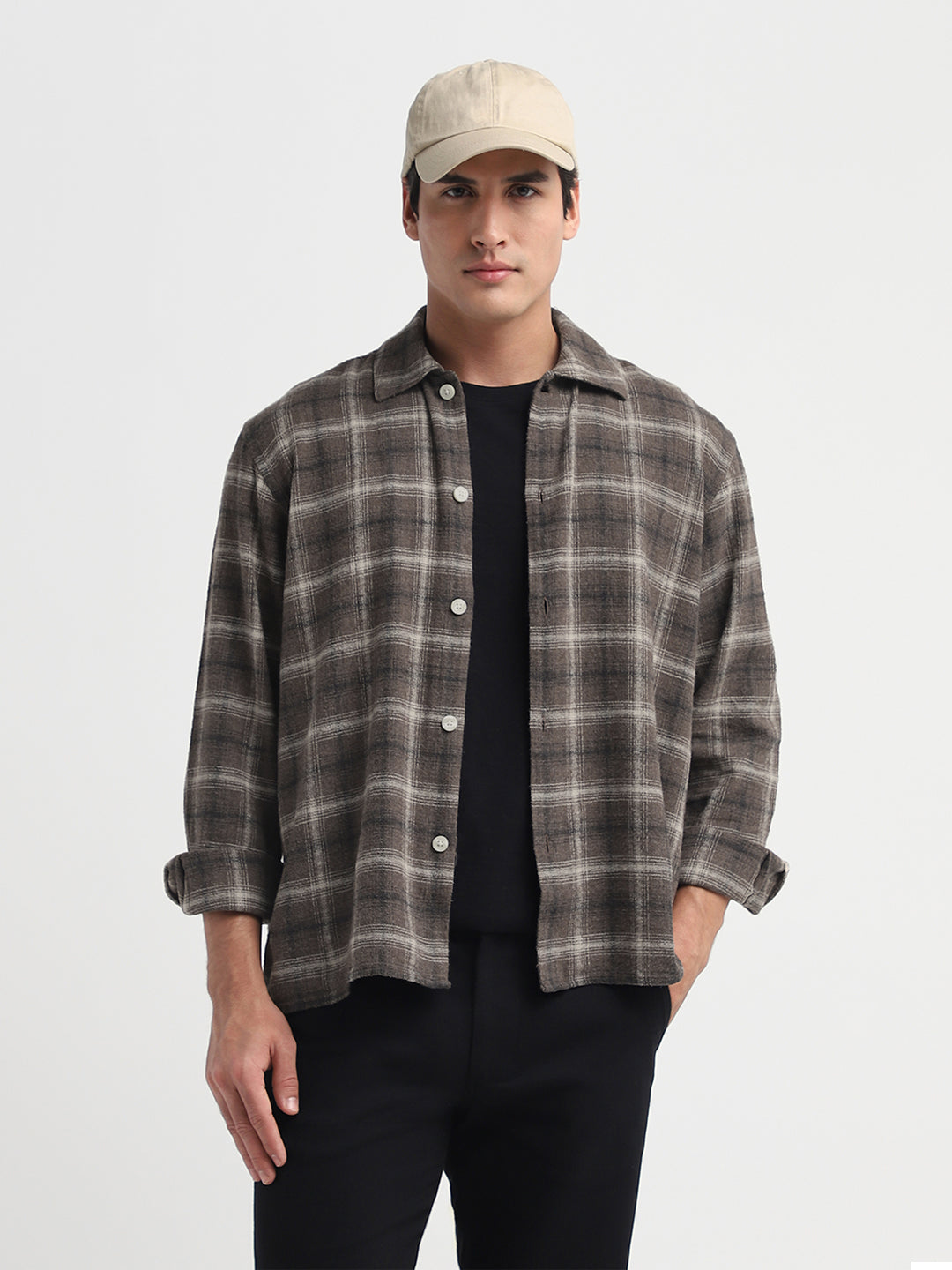 Mélange Edwin Check Shirt - Brown