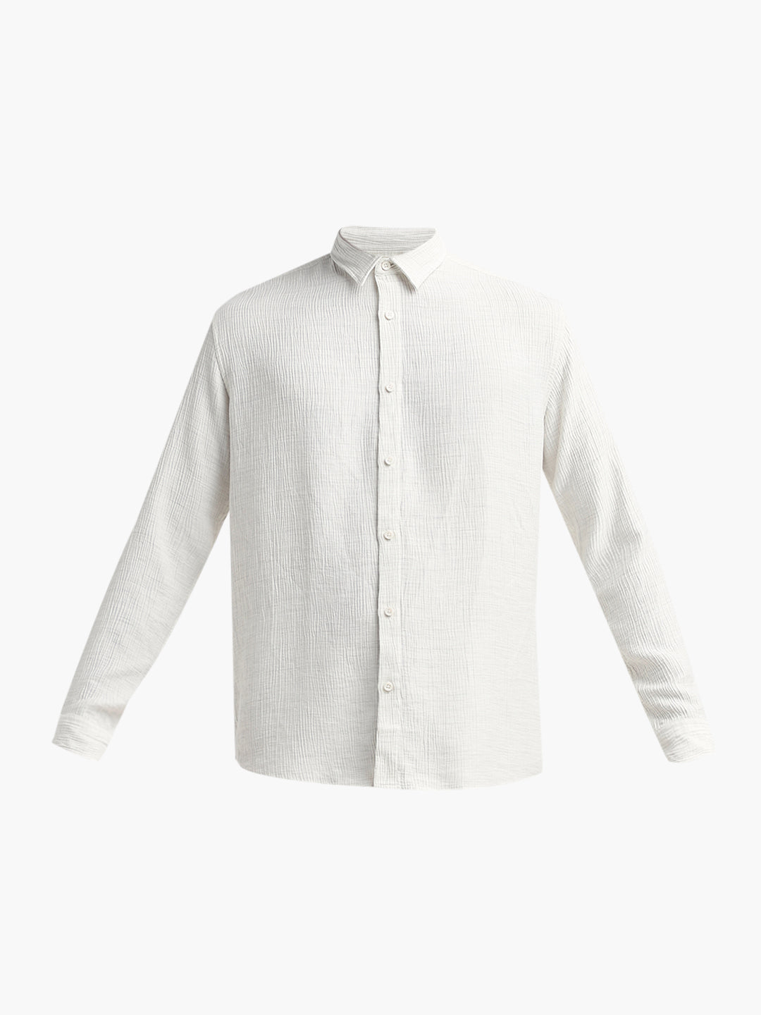 Regular Fit Full Sleeves Shirt - Bright White