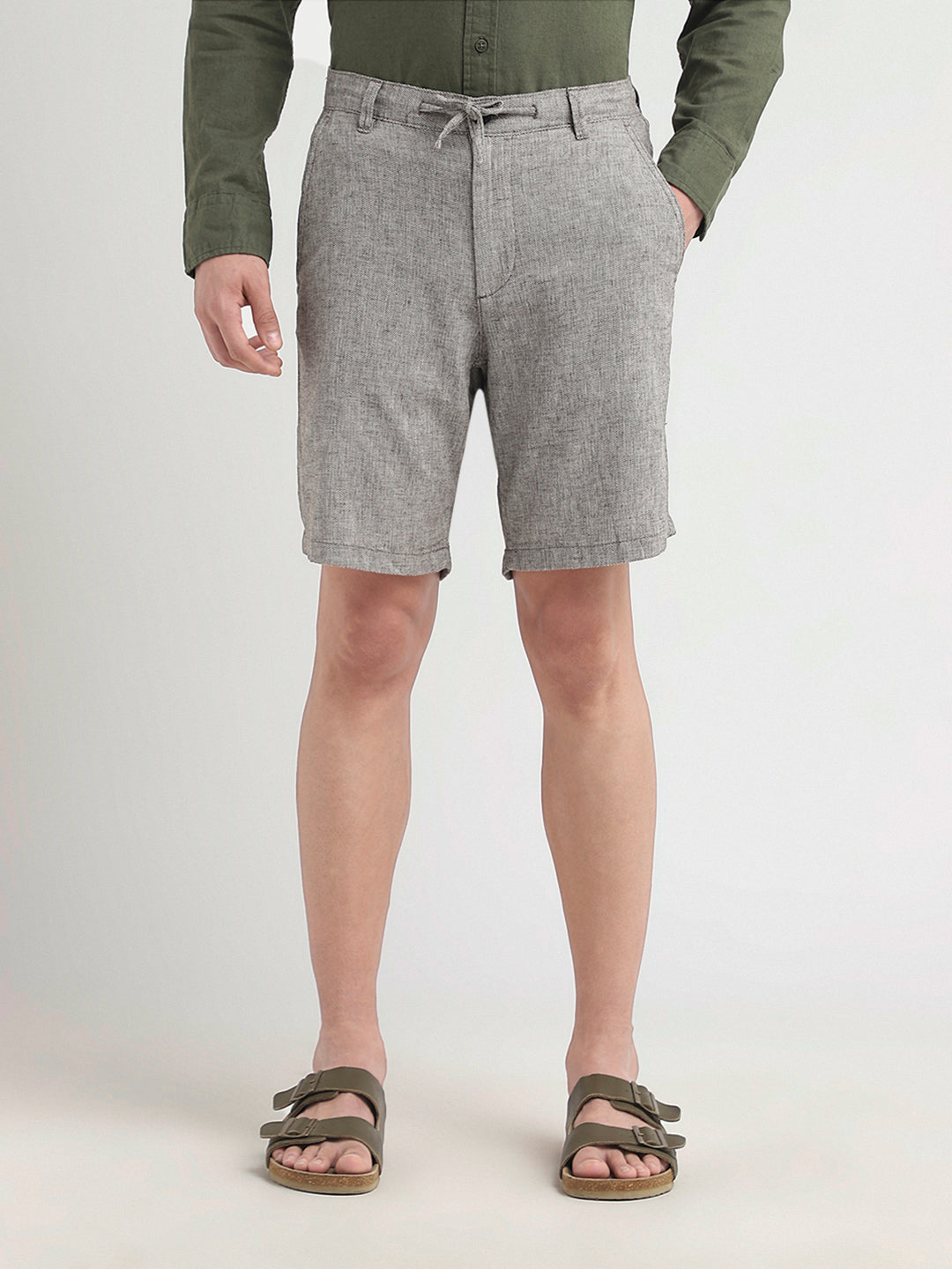 Linen Blend Regular Fit Shorts