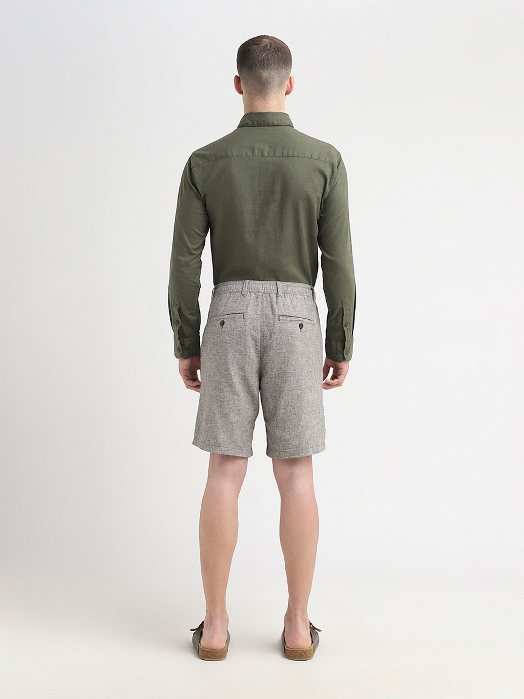 Linen Blend Regular Fit Shorts