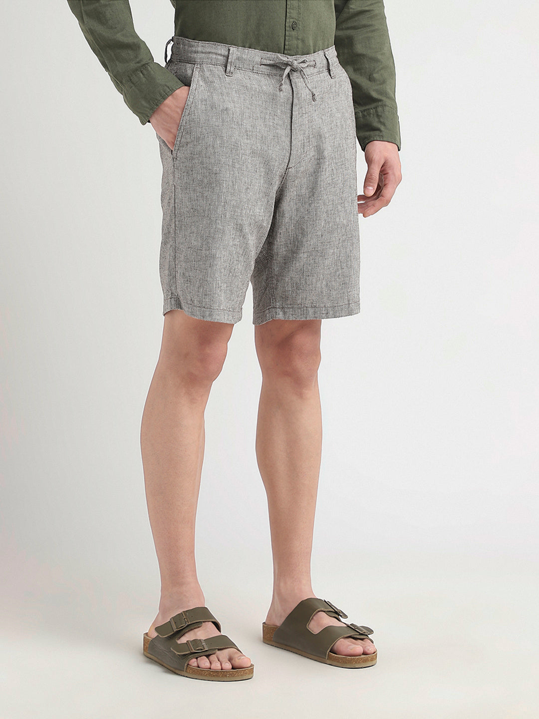 Linen Blend Regular Fit Shorts