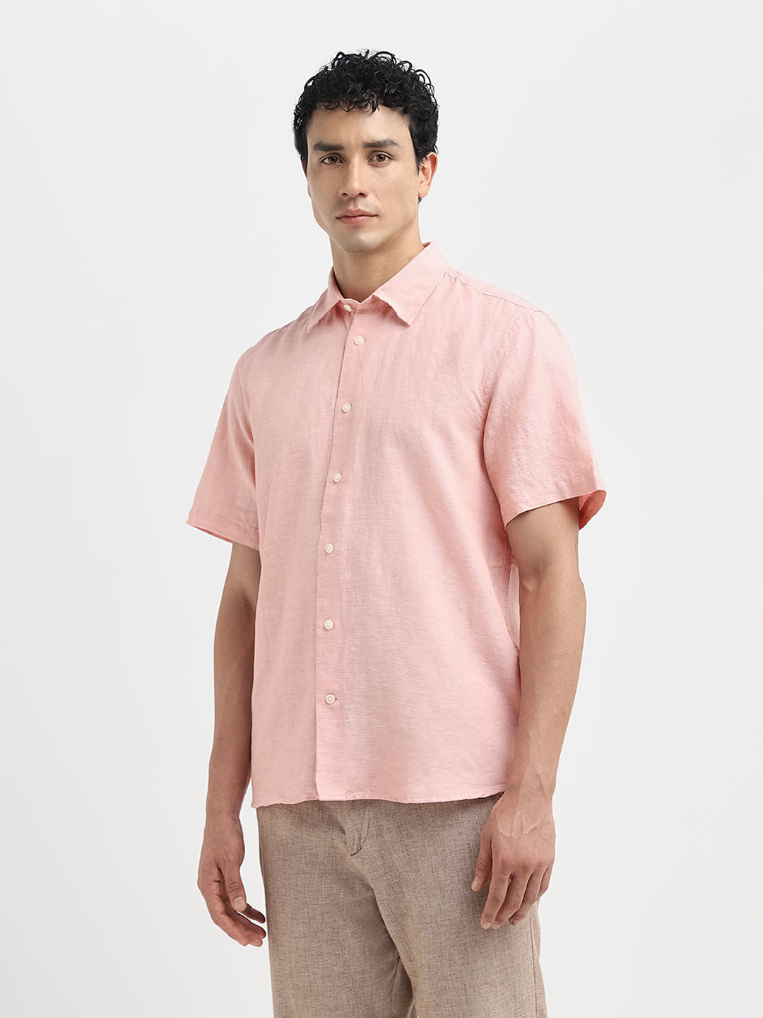 Regular Fit Linen Blend Shirt