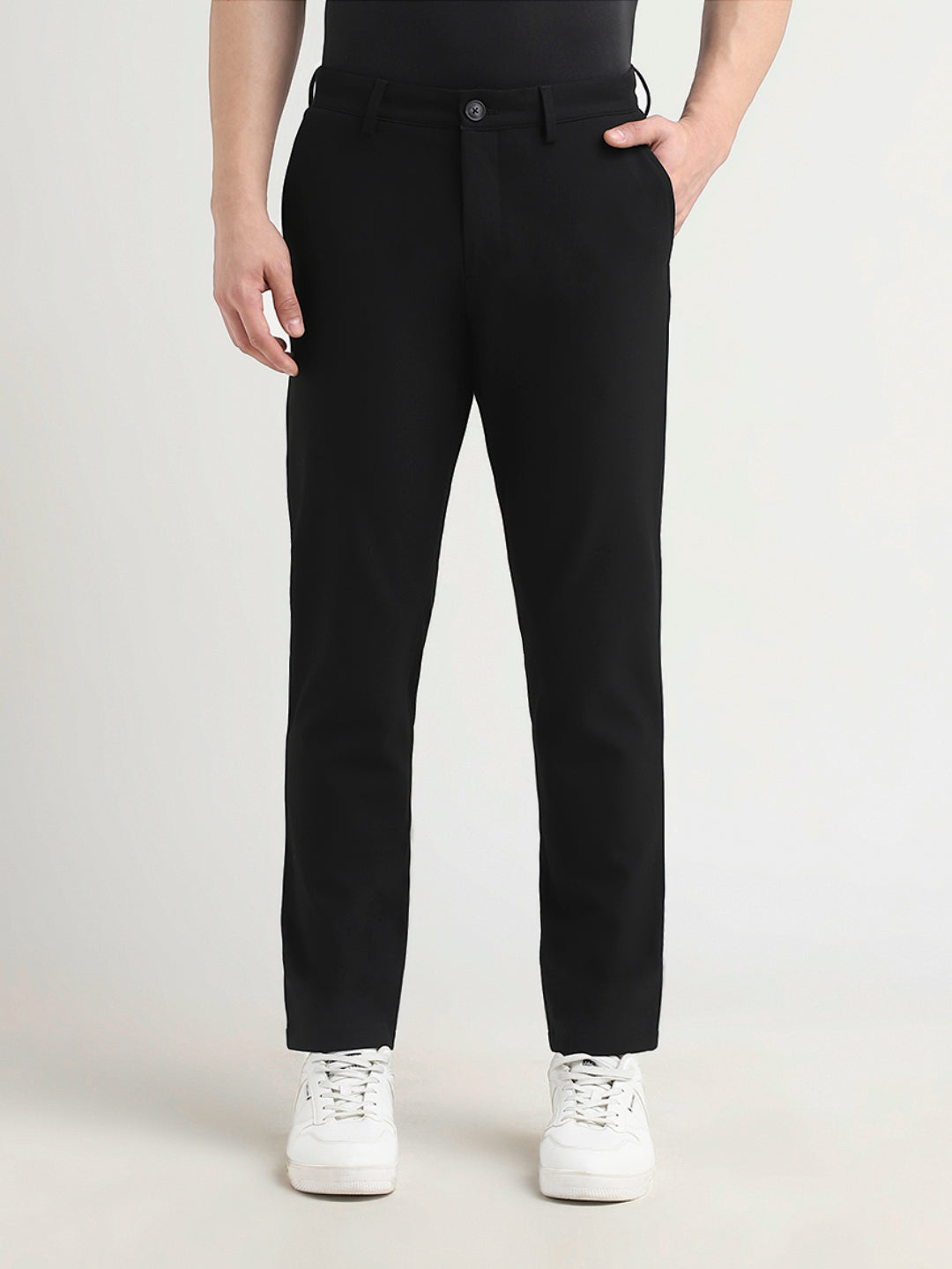 Slim Fit Flex Pants - Black